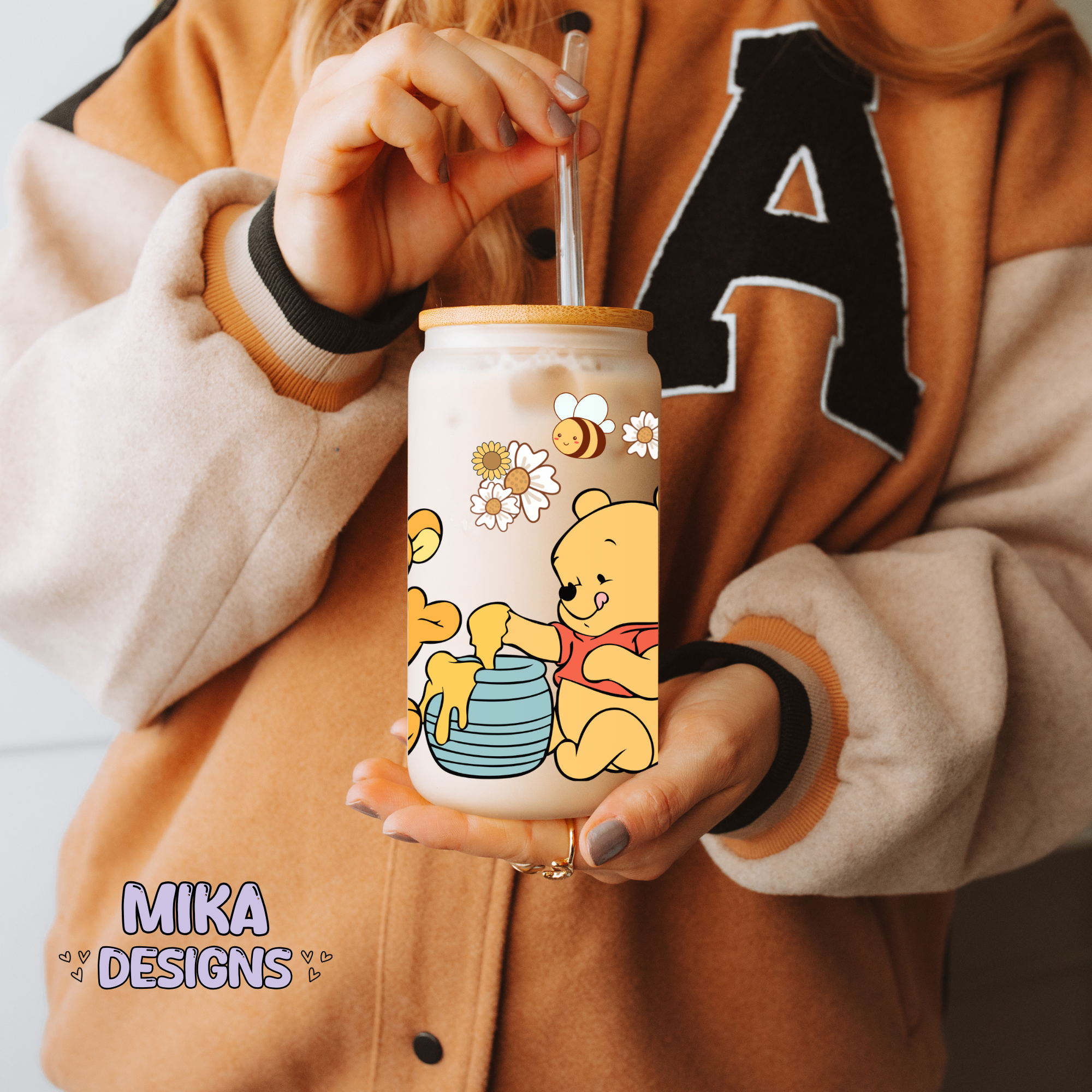 Baby Bear and Friends | 16oz Glass Can PNG Digital Design