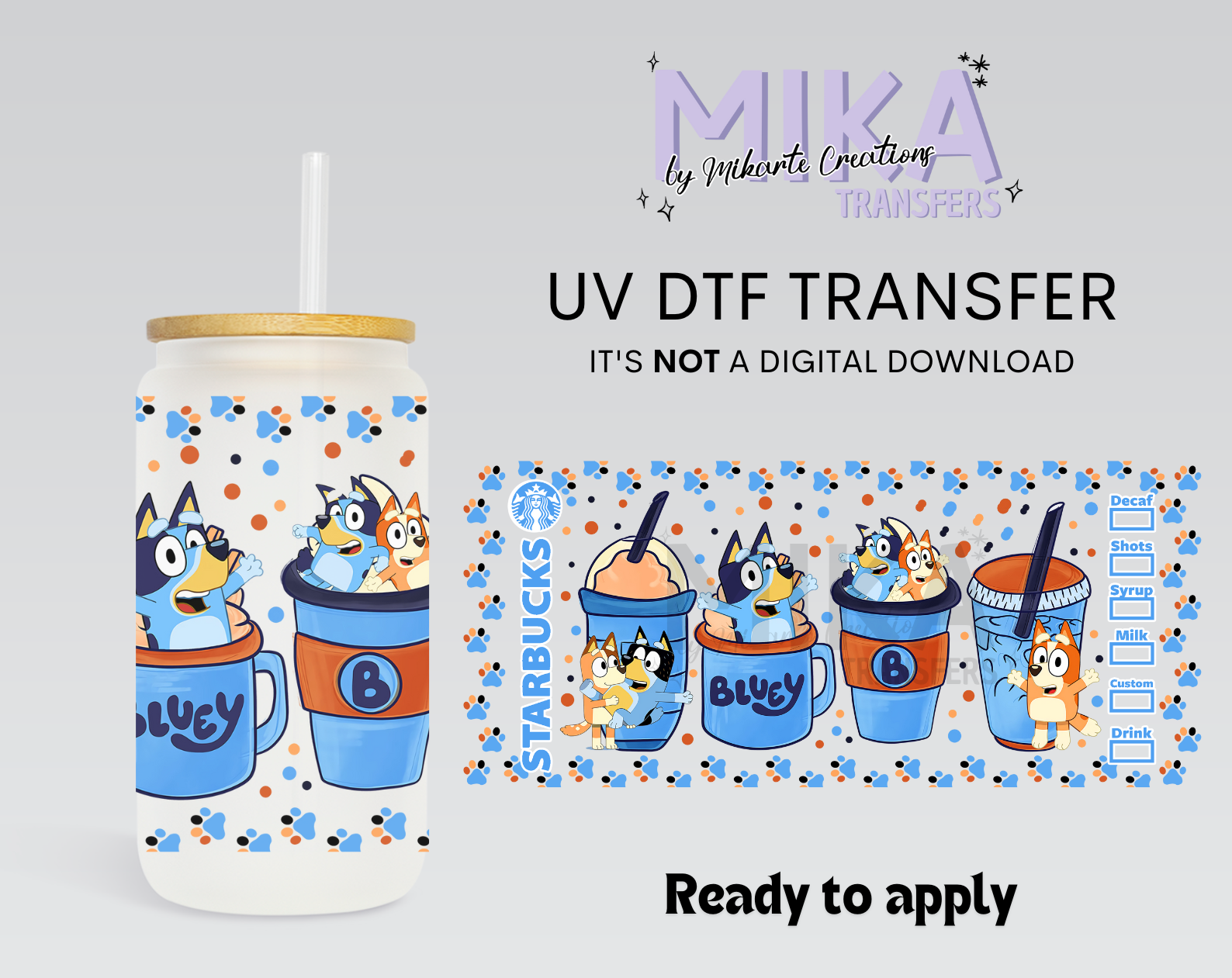 Coffee Blue | UV DTF