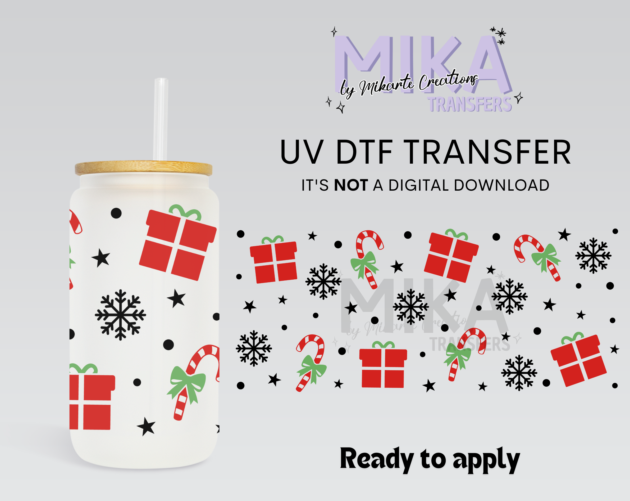 Christmas Candy Cane | UV DTF
