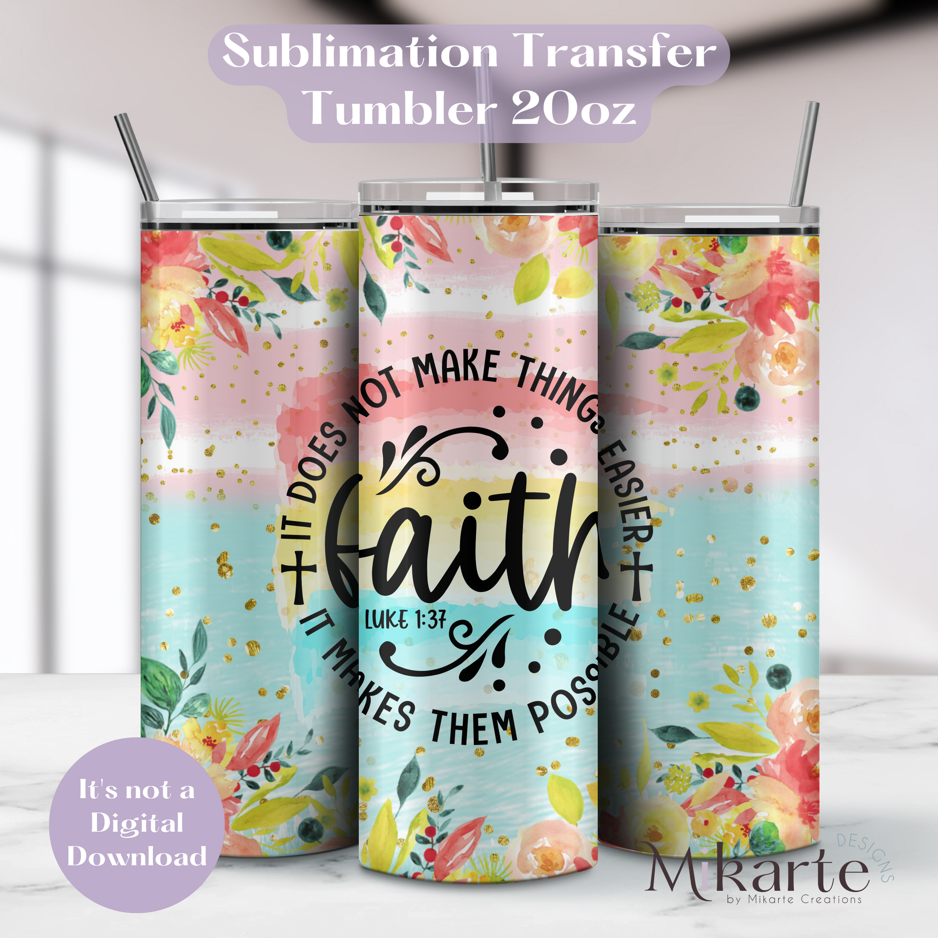 Faith - Tumbler Sublimation Transfer