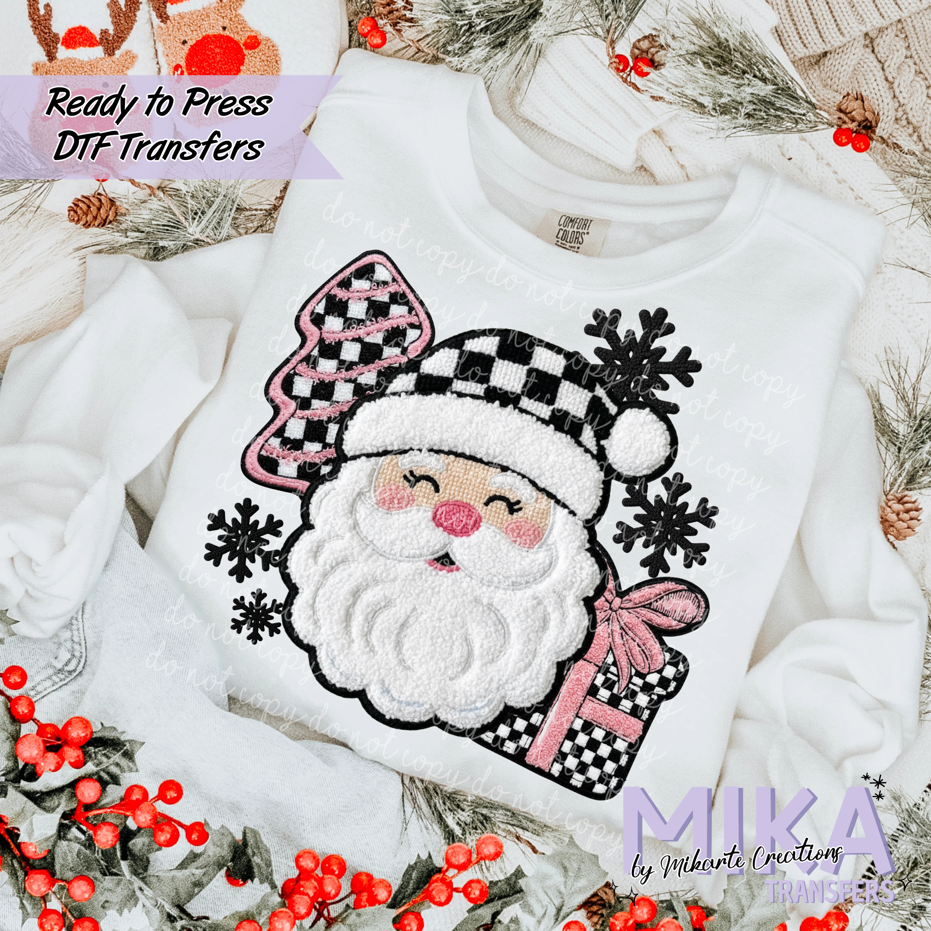 Fuzzy Santa | DTF transfers