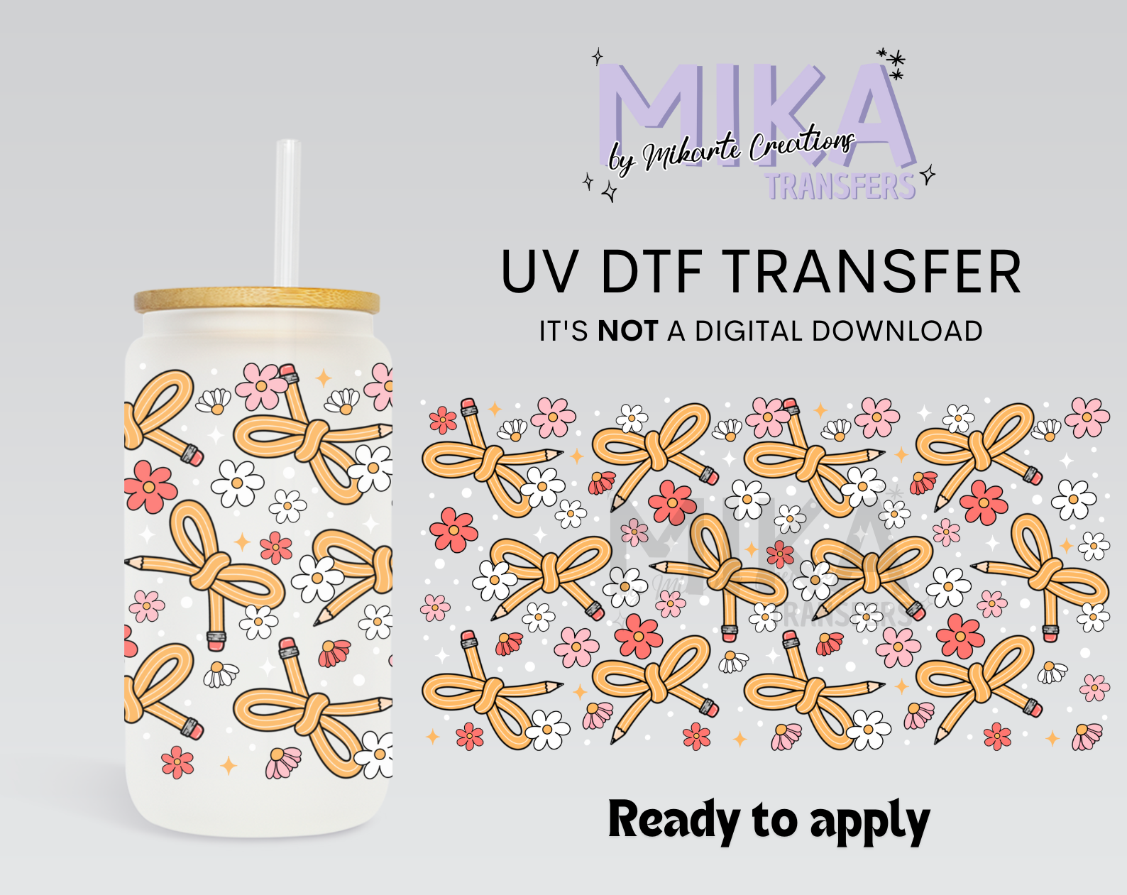 Pencil bows | UV DTF