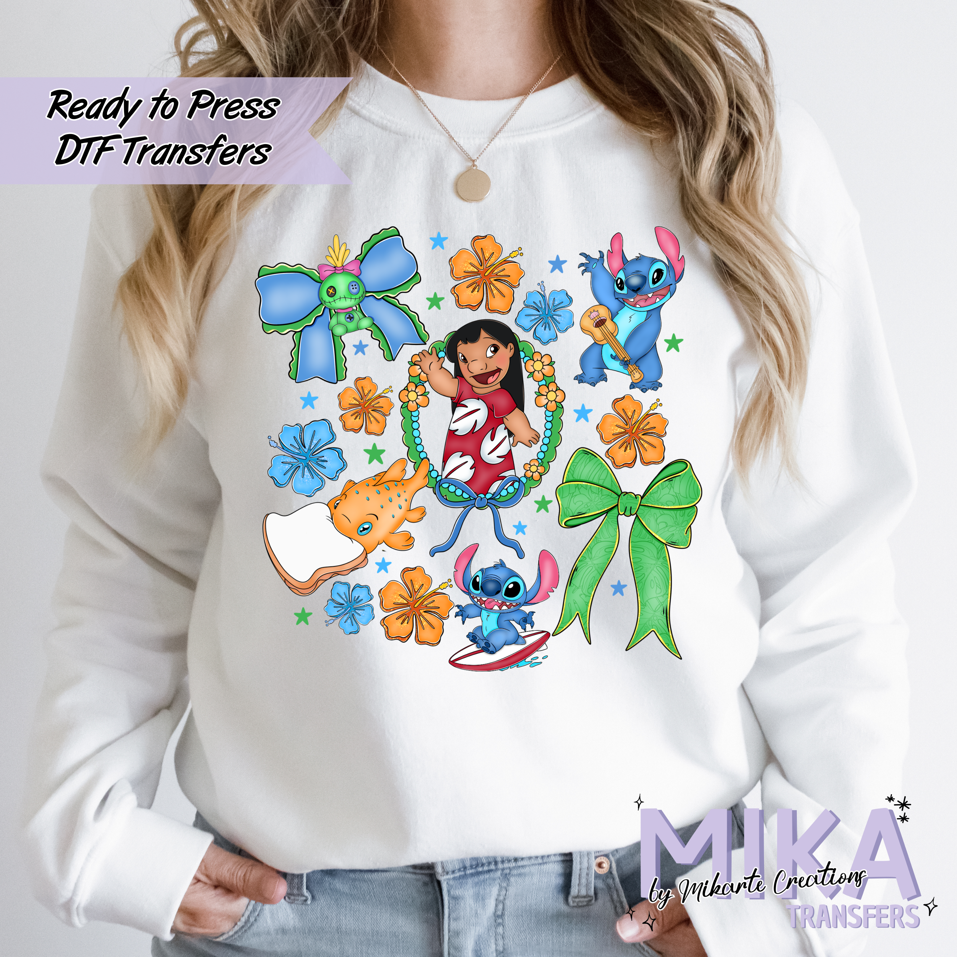 Lilo and Stitch Bow | DTF Transfer