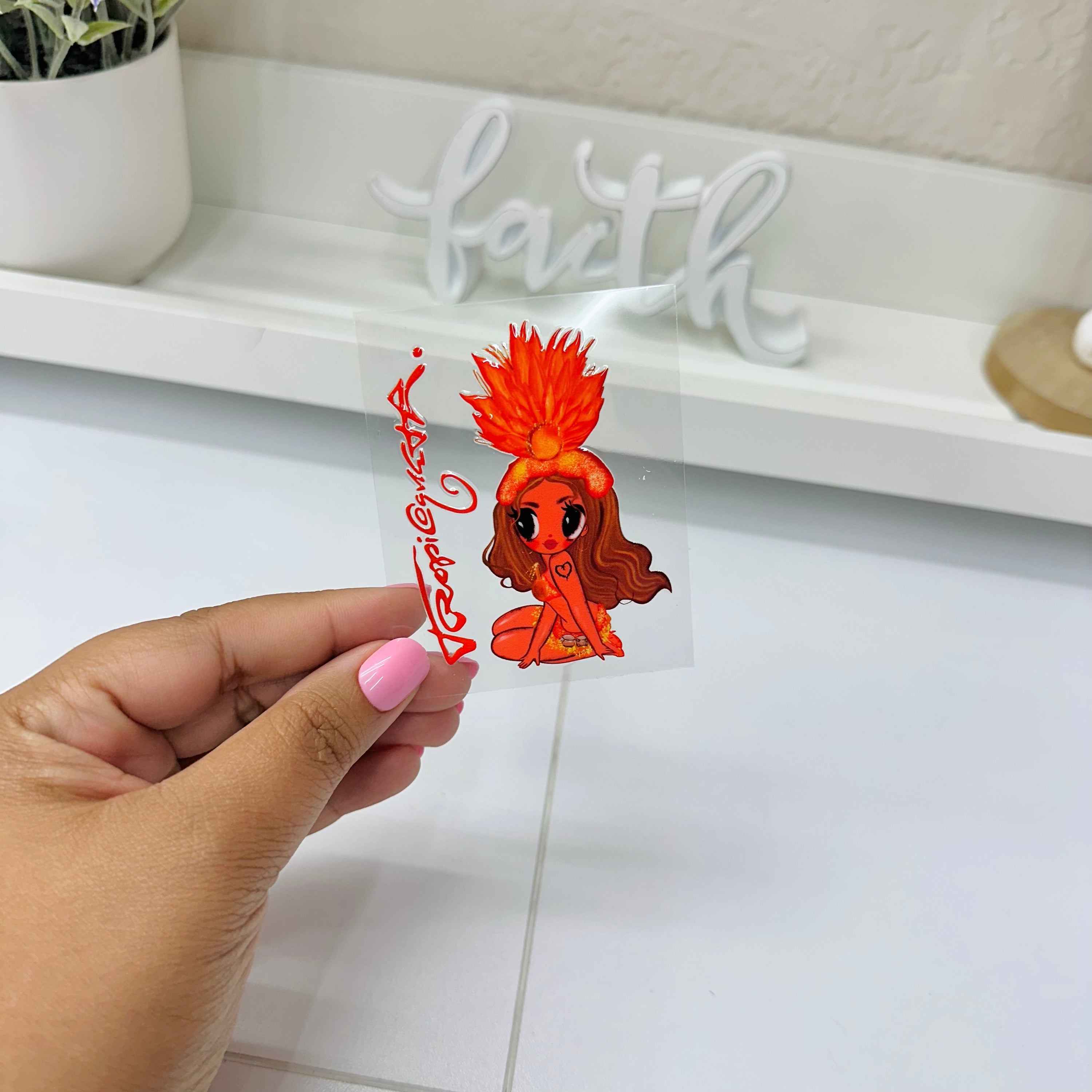 Tropicoqueta | Calcomanía UV DTF