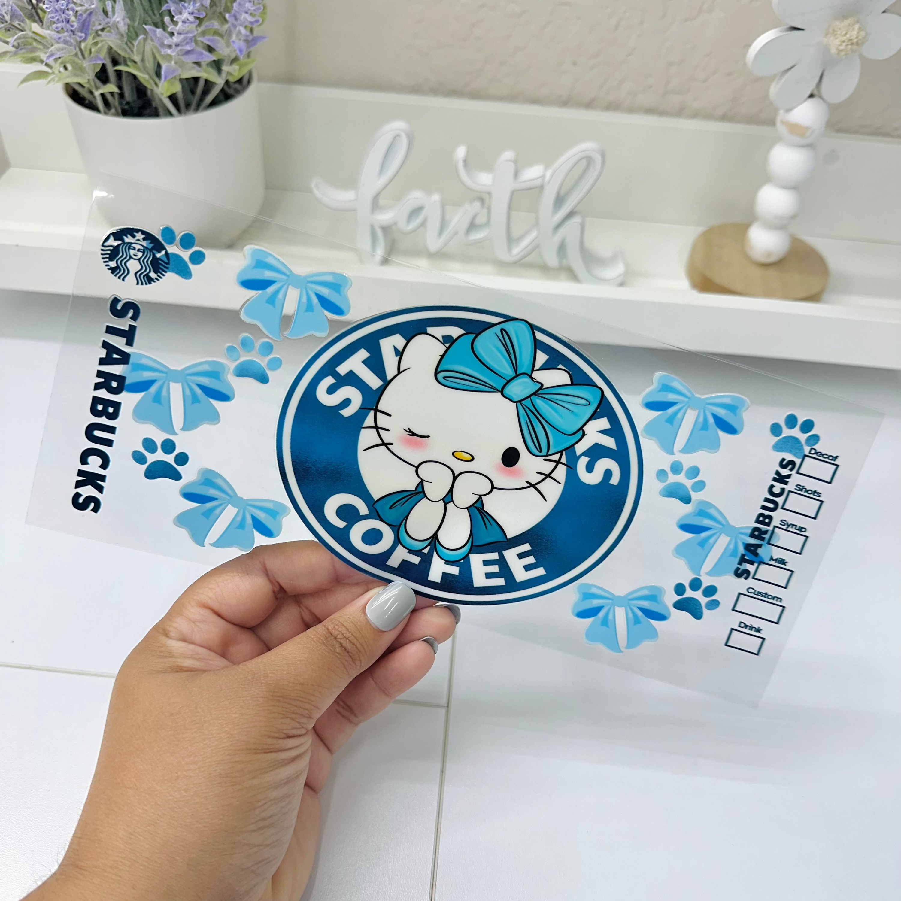 Blue Cat Coffee | UV DTF