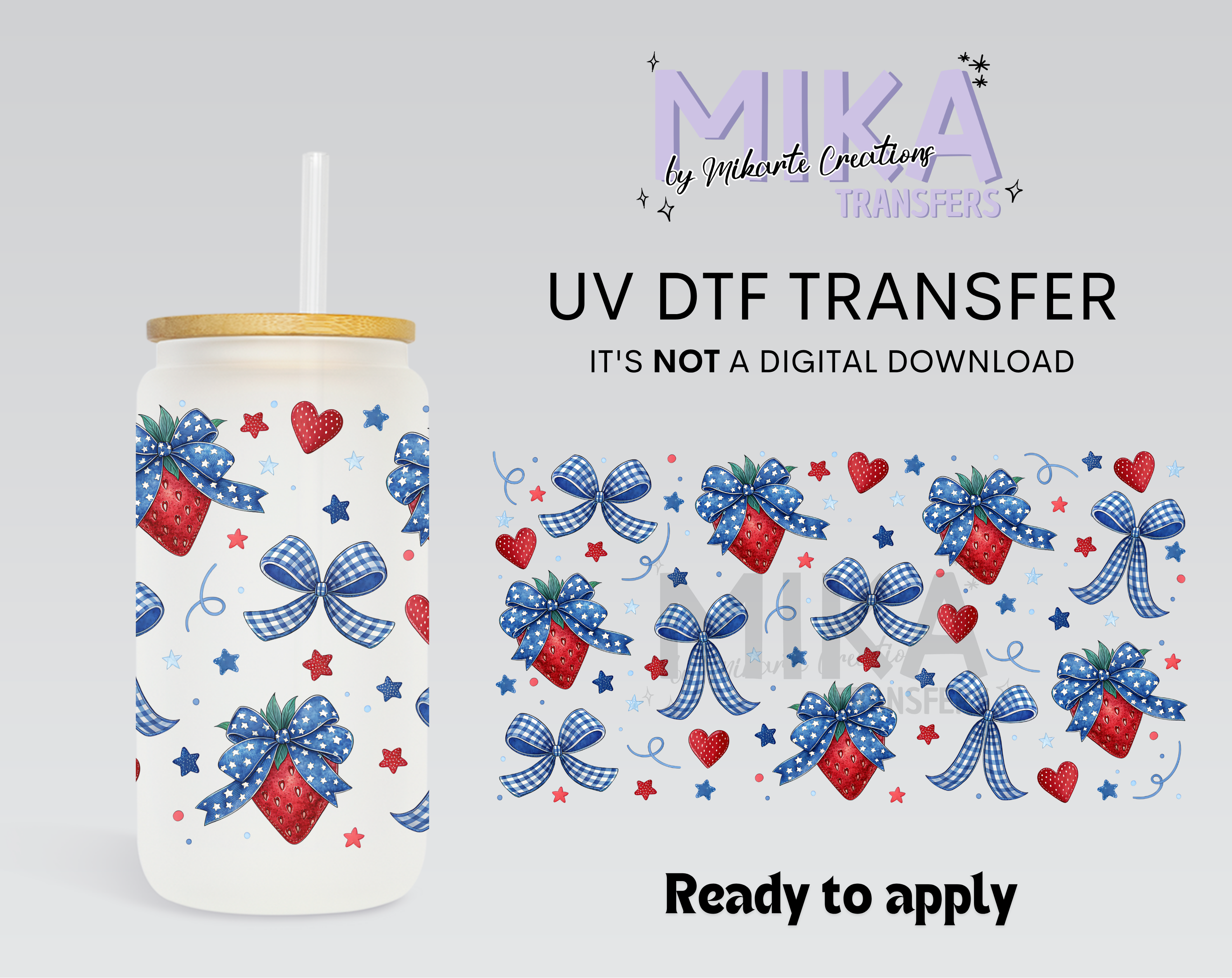 4th Strawberry Coquette | UV DTF