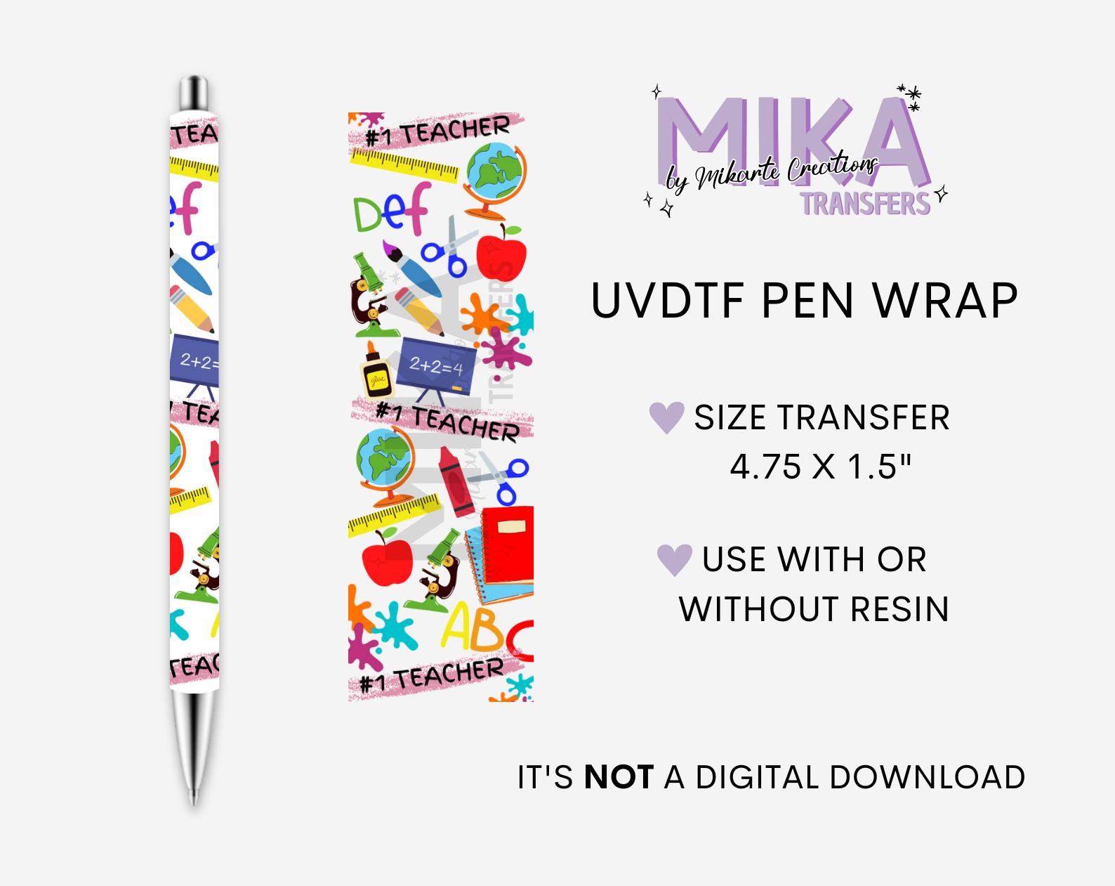 Teacher | UVDTF Pen Wrap