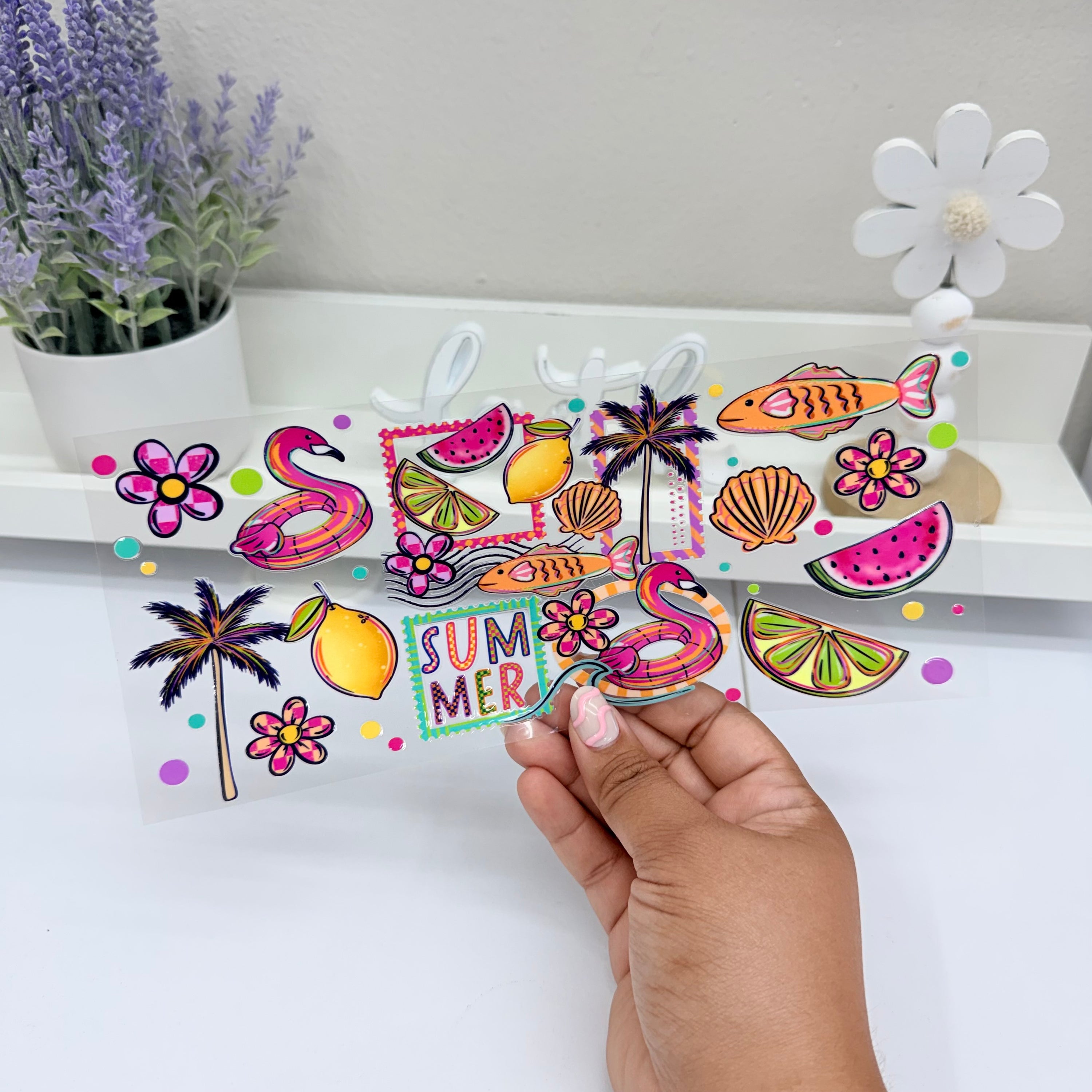 Summer Stamps Collage | UV DTF