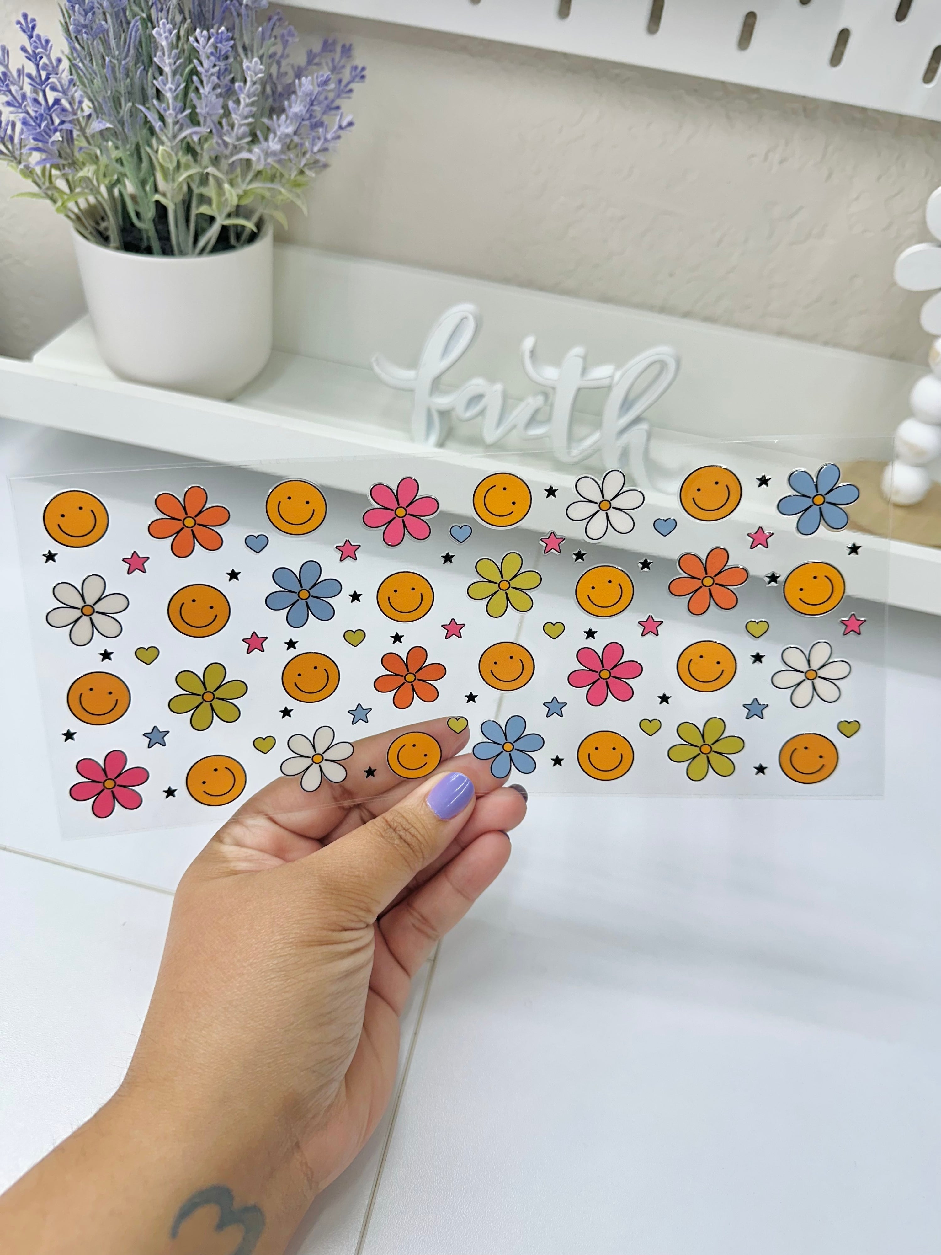 Smiles & Flowers | UV DTF Wrap