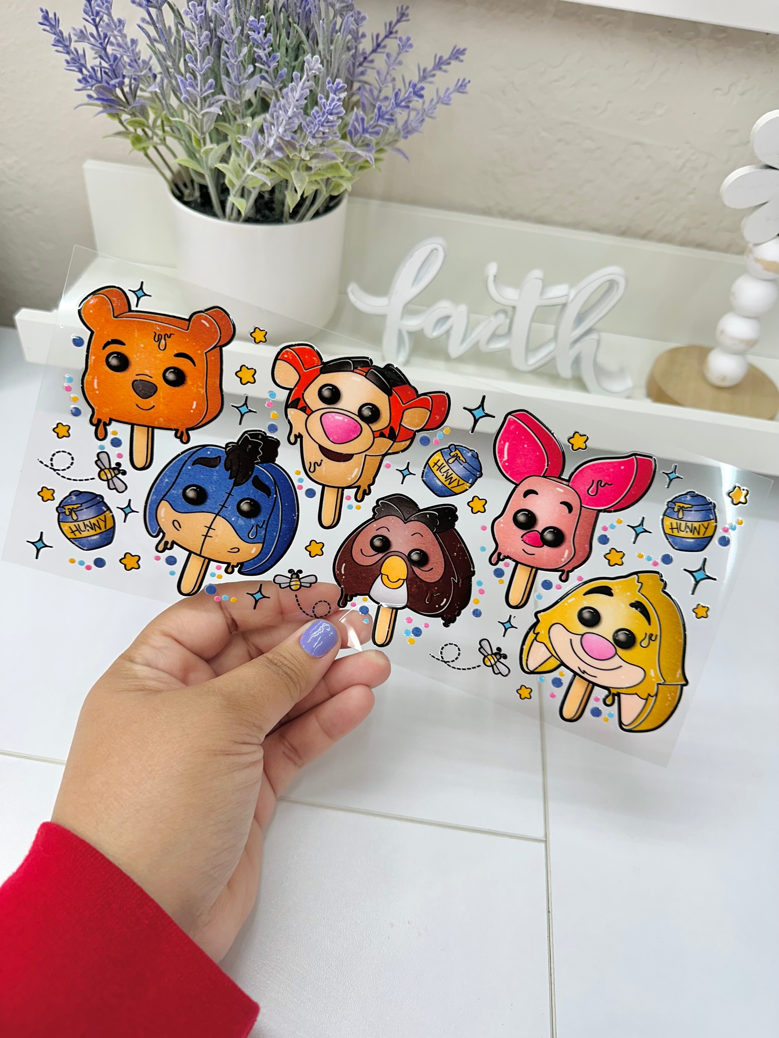Bear & Friend popsicle | UV DTF Wrap