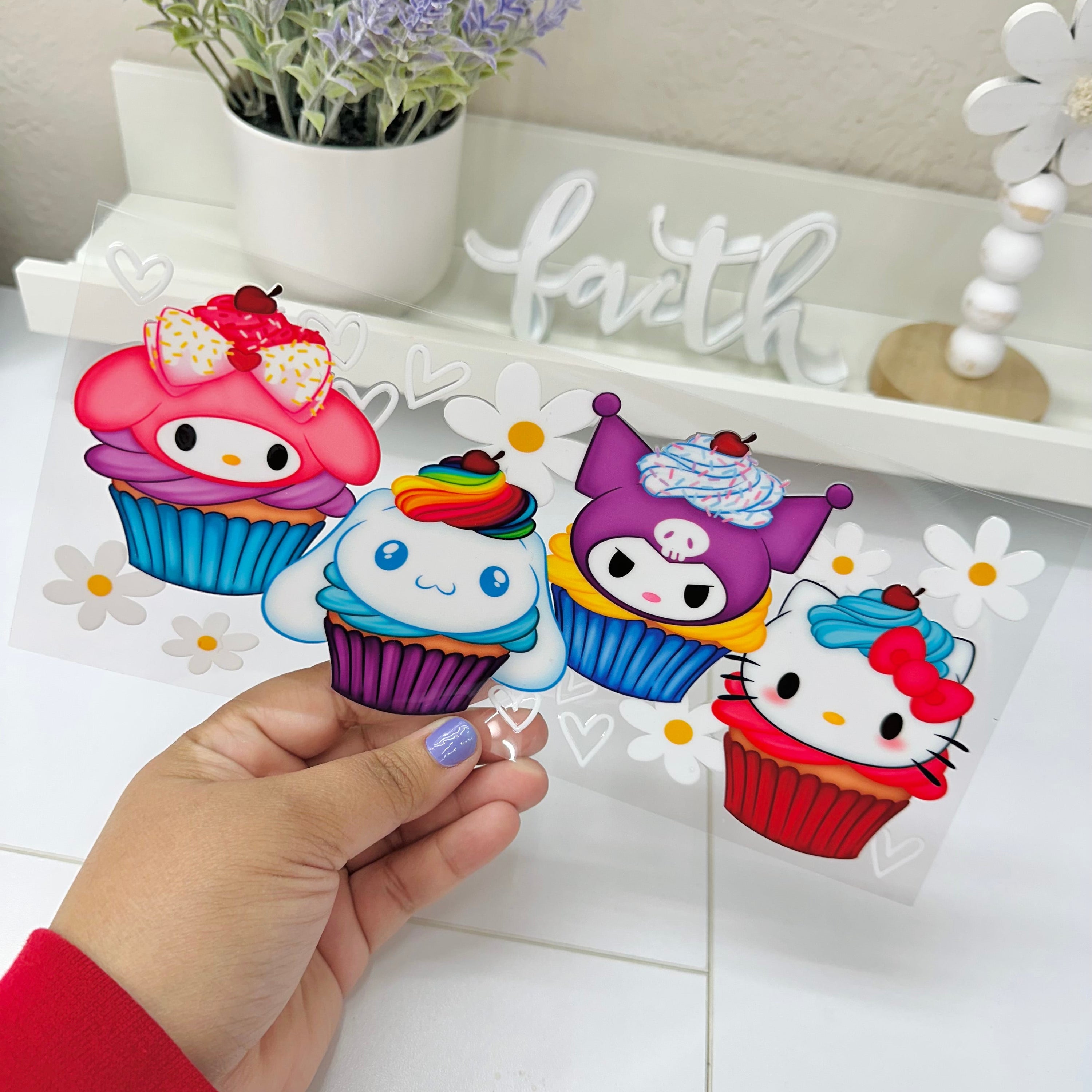 Cute Cupcakes Character | UV DTF