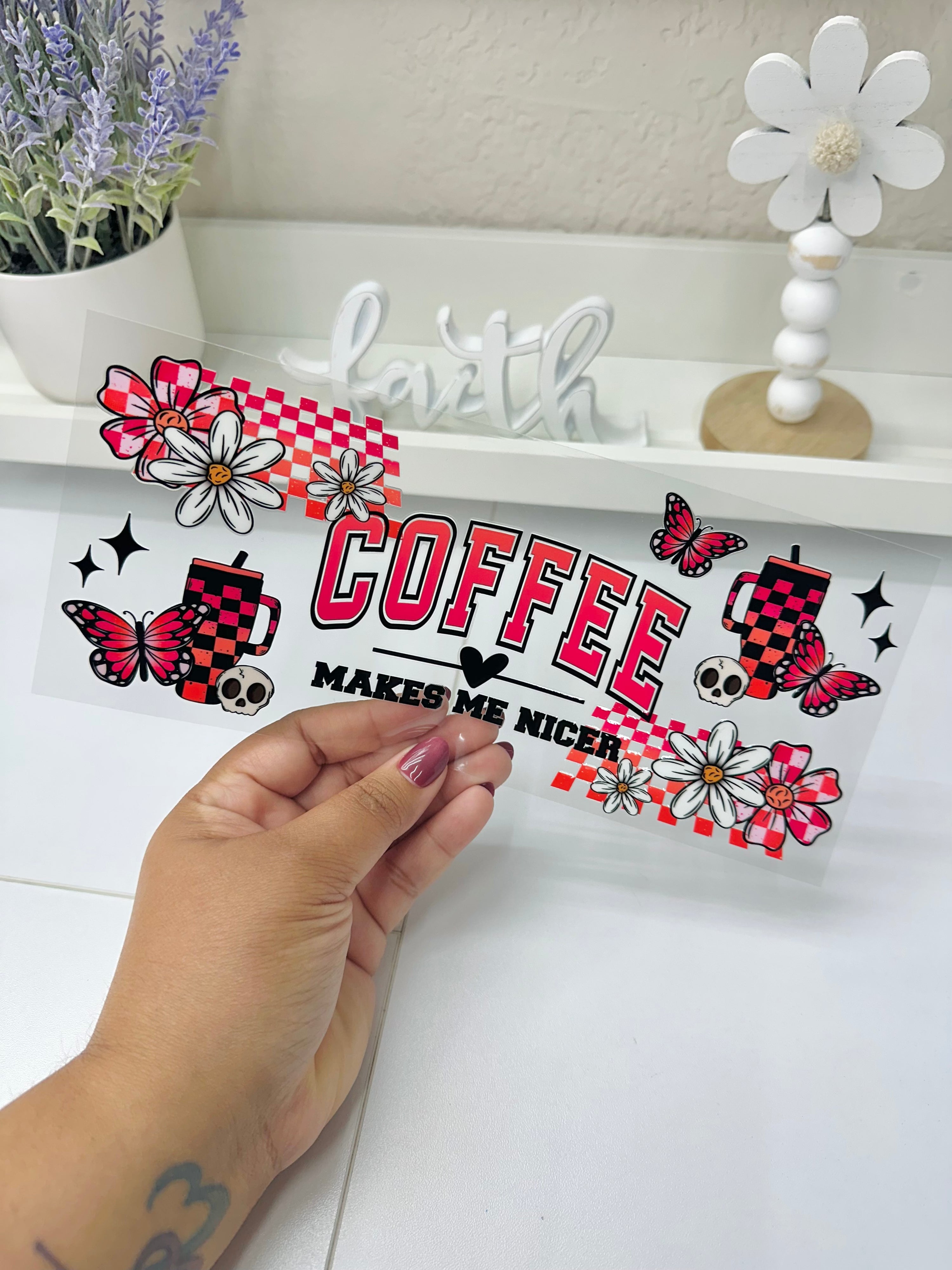 El café me hace más amable | UV DTF