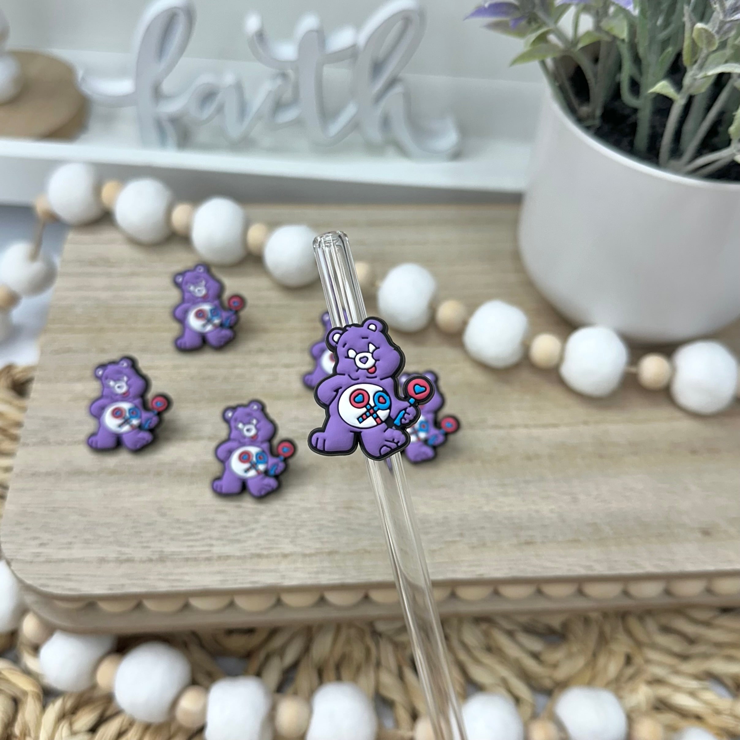 Bear Purple | Straw Charms