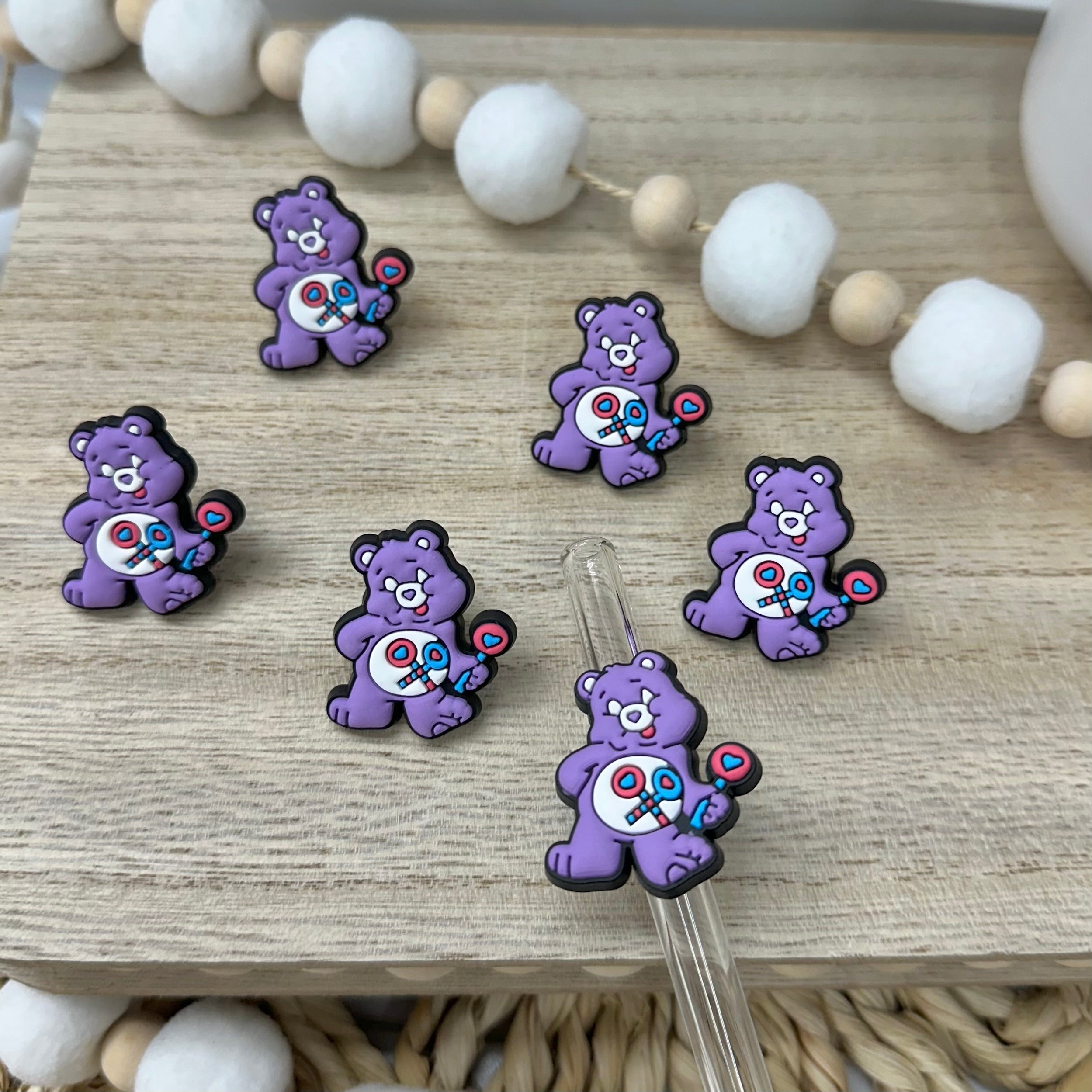Bear Purple | Straw Charms