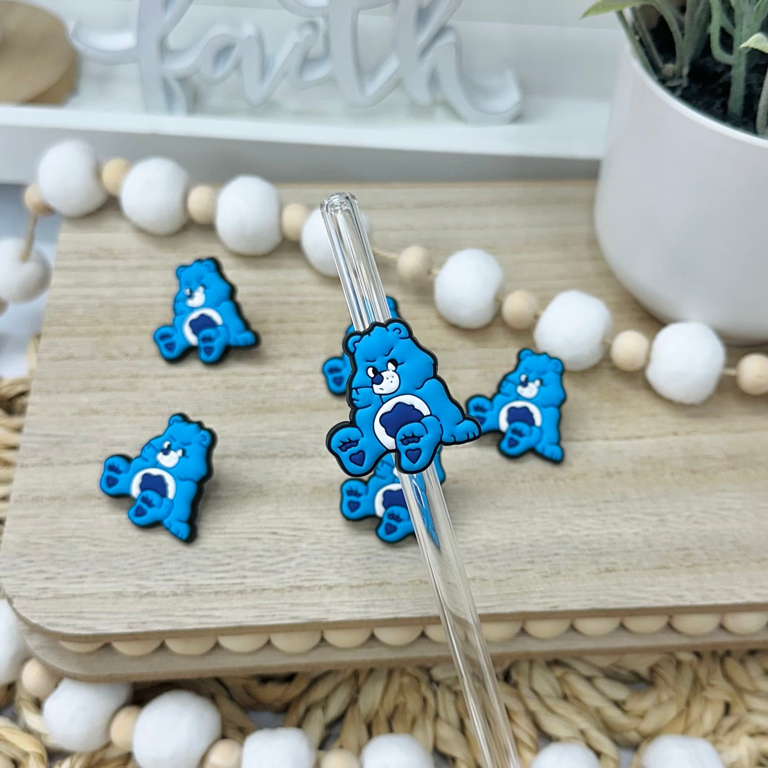 Bear Blue | Straw Charms