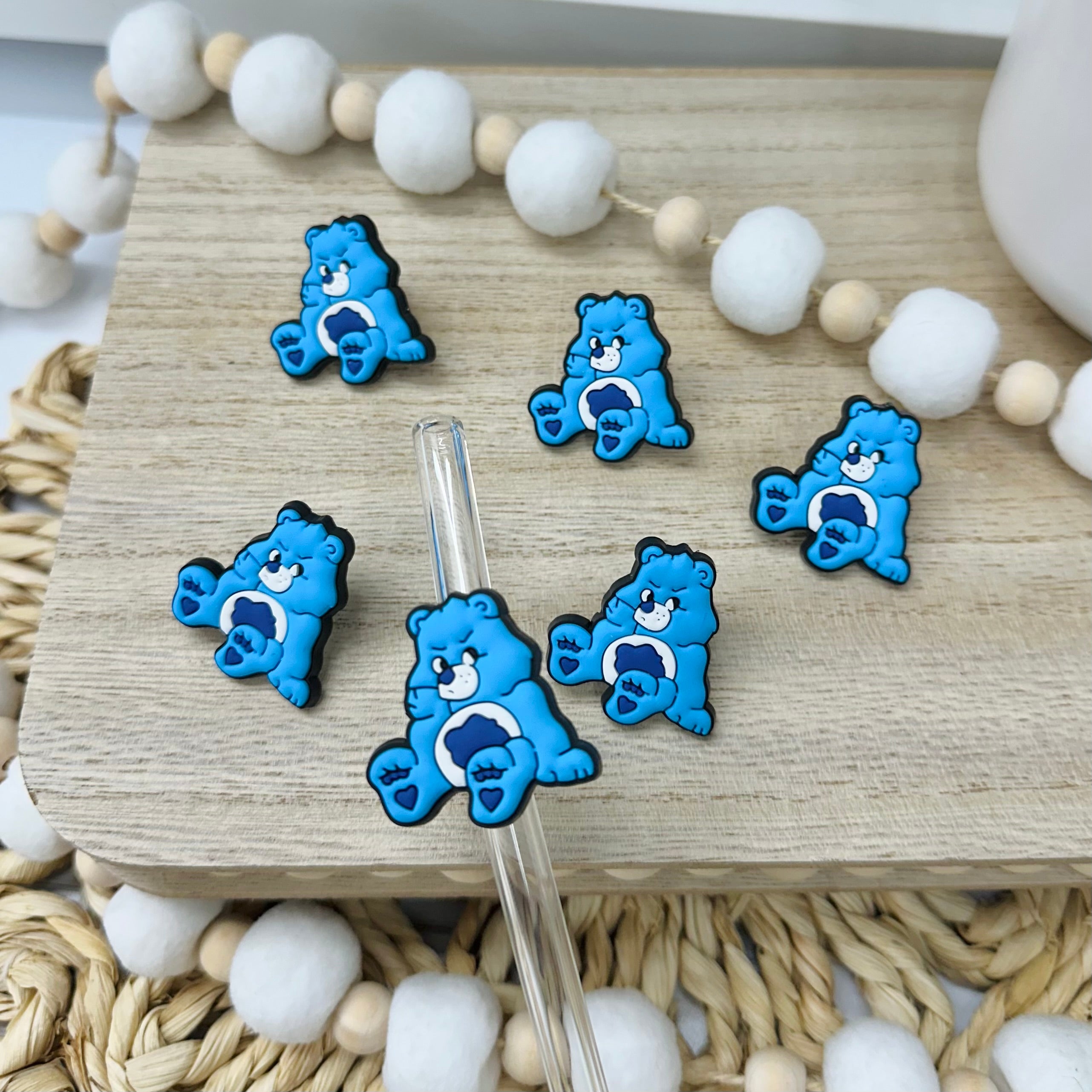 Bear Blue | Straw Charms