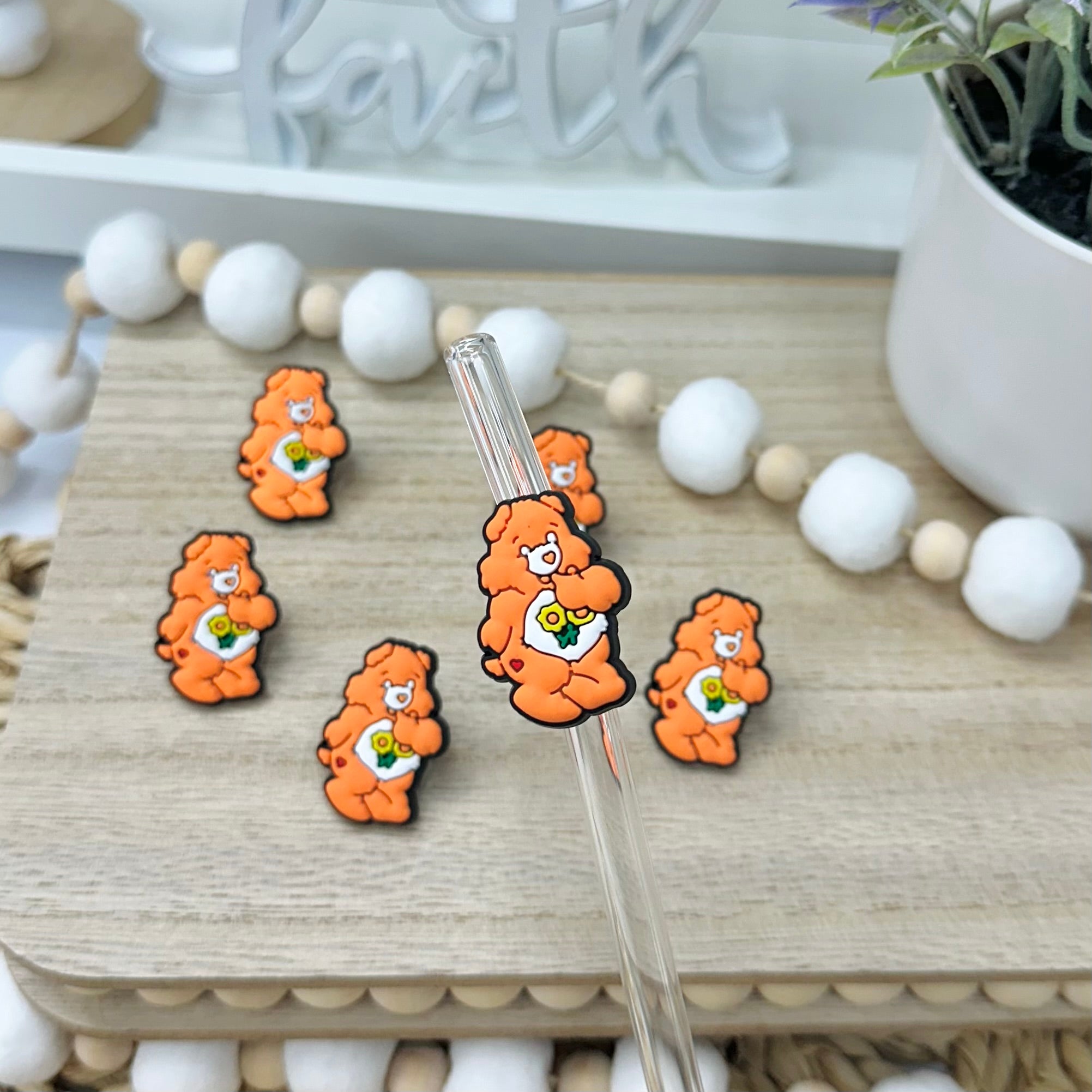 Bear Orange | Straw Charms