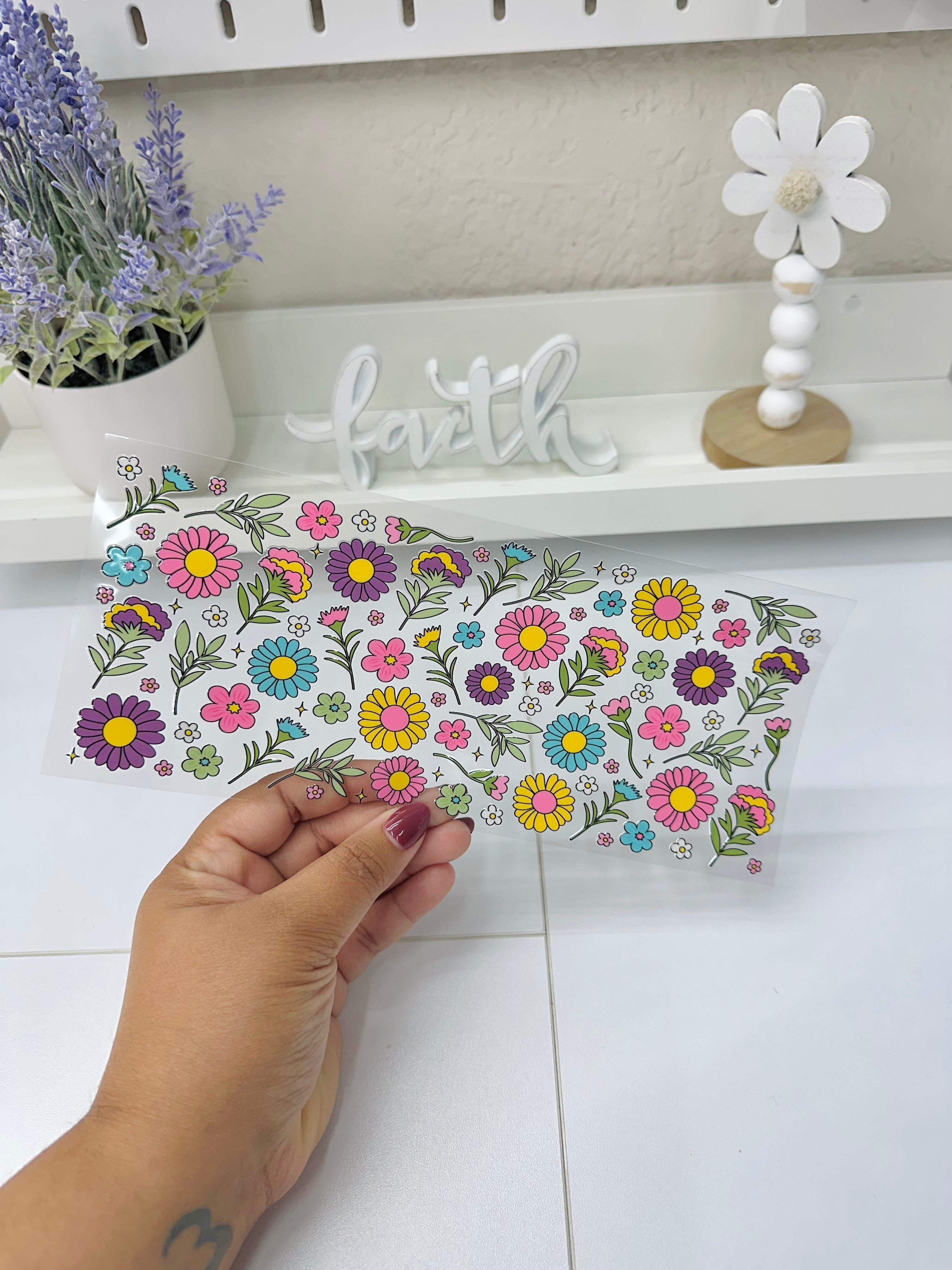 Floral Cup | UV DTF