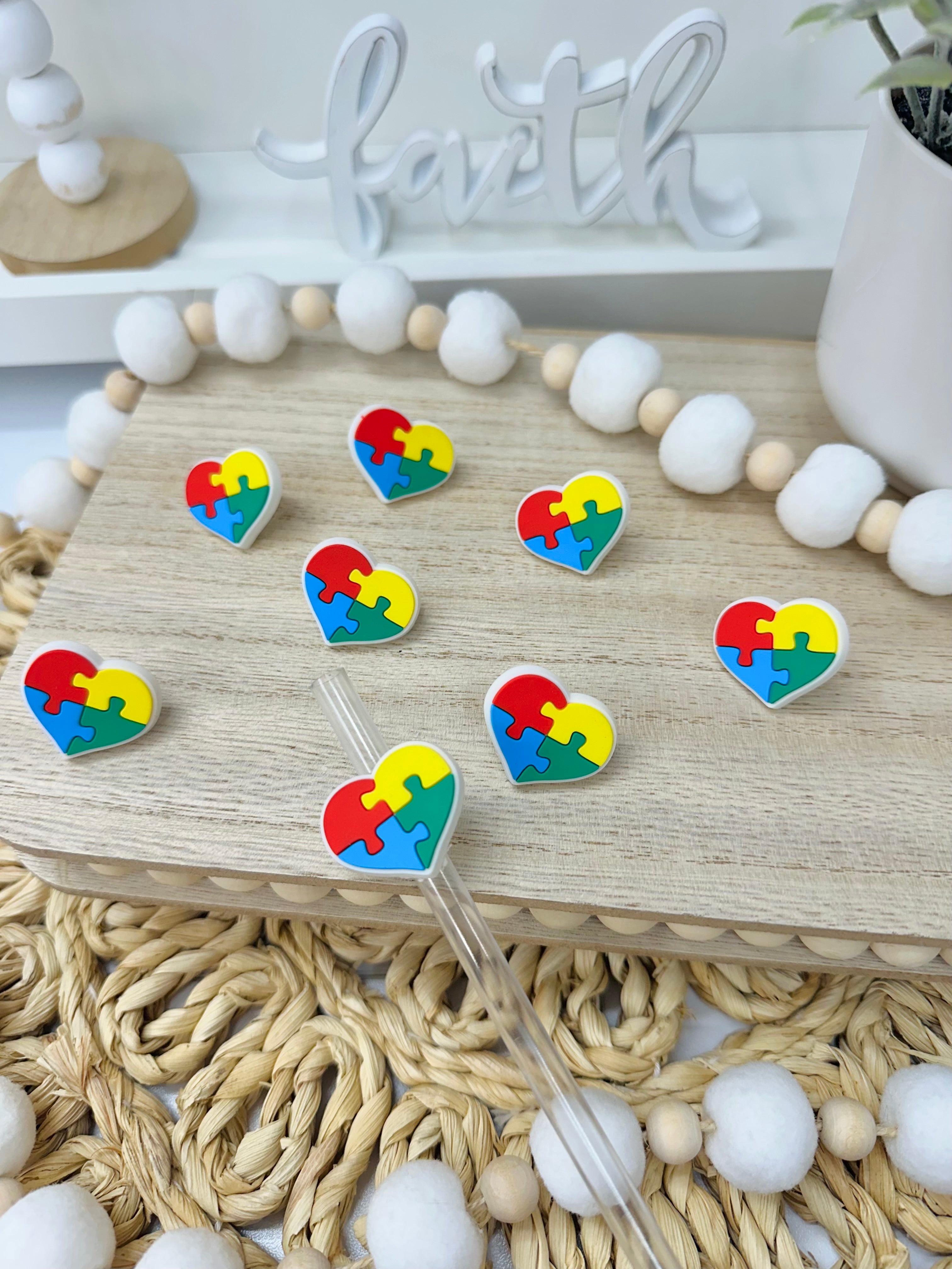 Autism Heart | Straw Charms