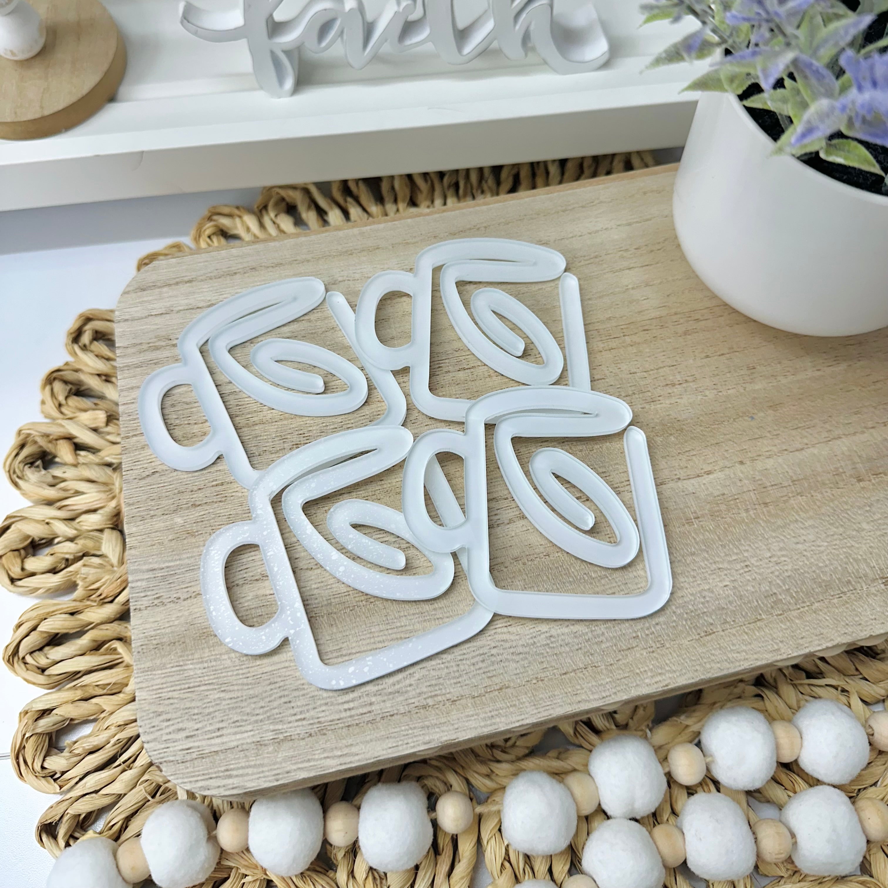 Sublimation Acrylic Coffee Paperclip Blanks