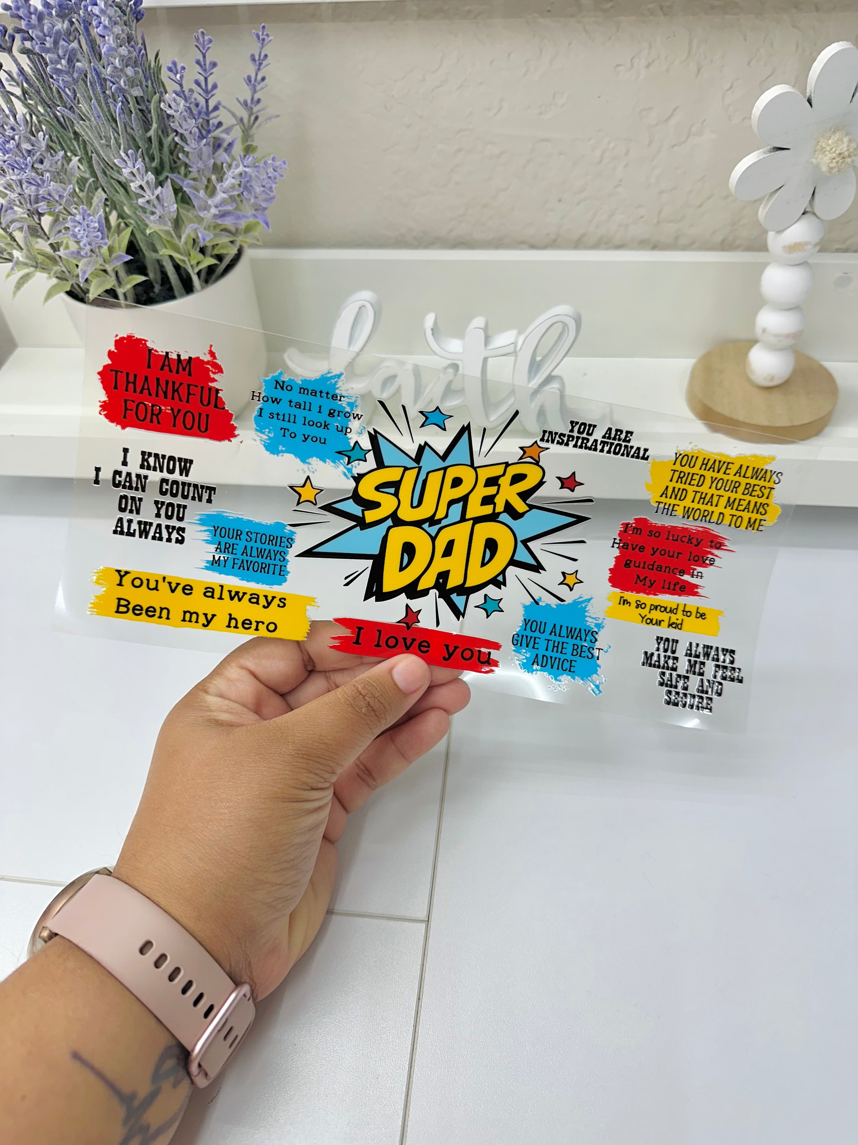 Afirmaciones de papá | UV DTF