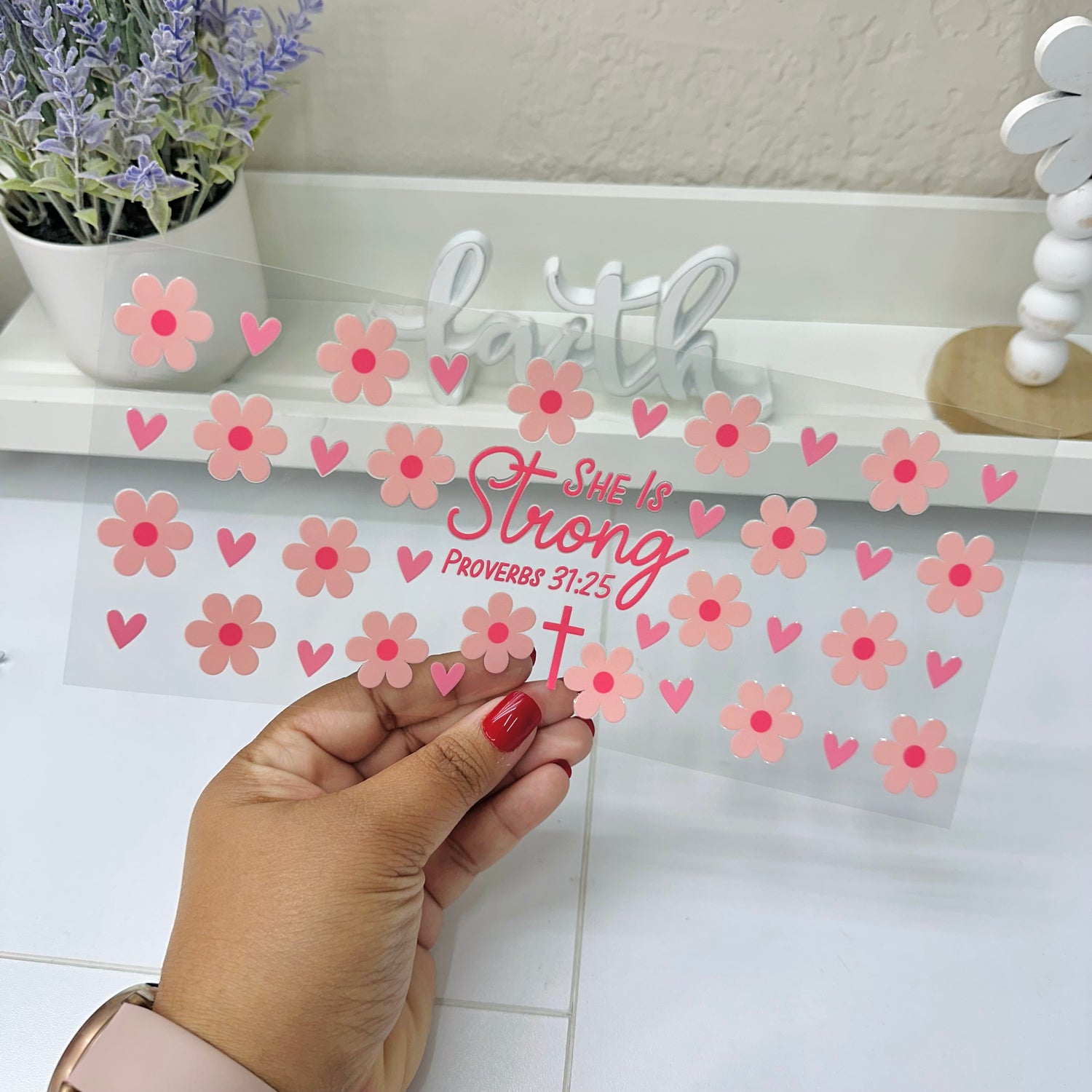 She is Strong | UV DTF Wrap