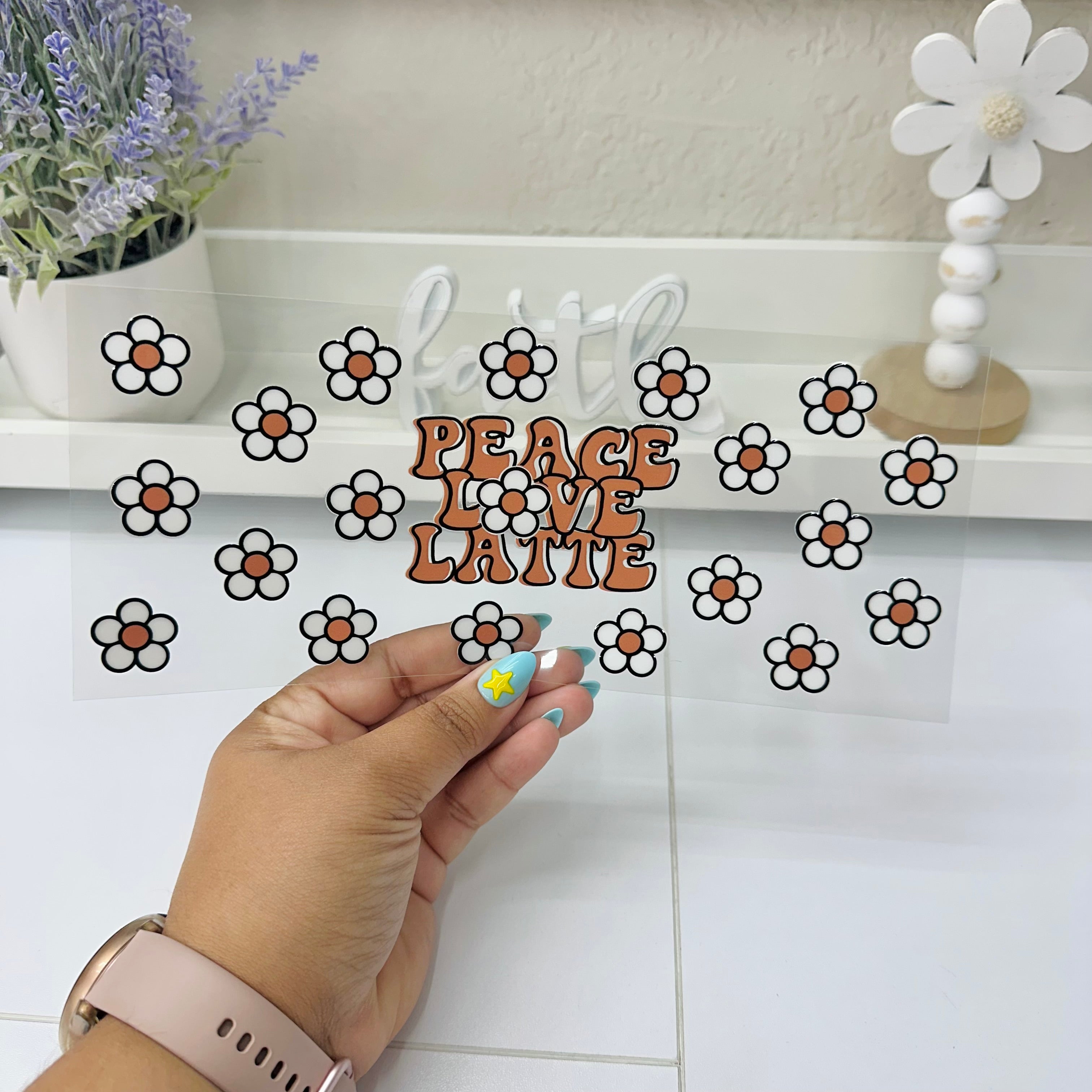 Peace Love Latte | UV DTF Wrap