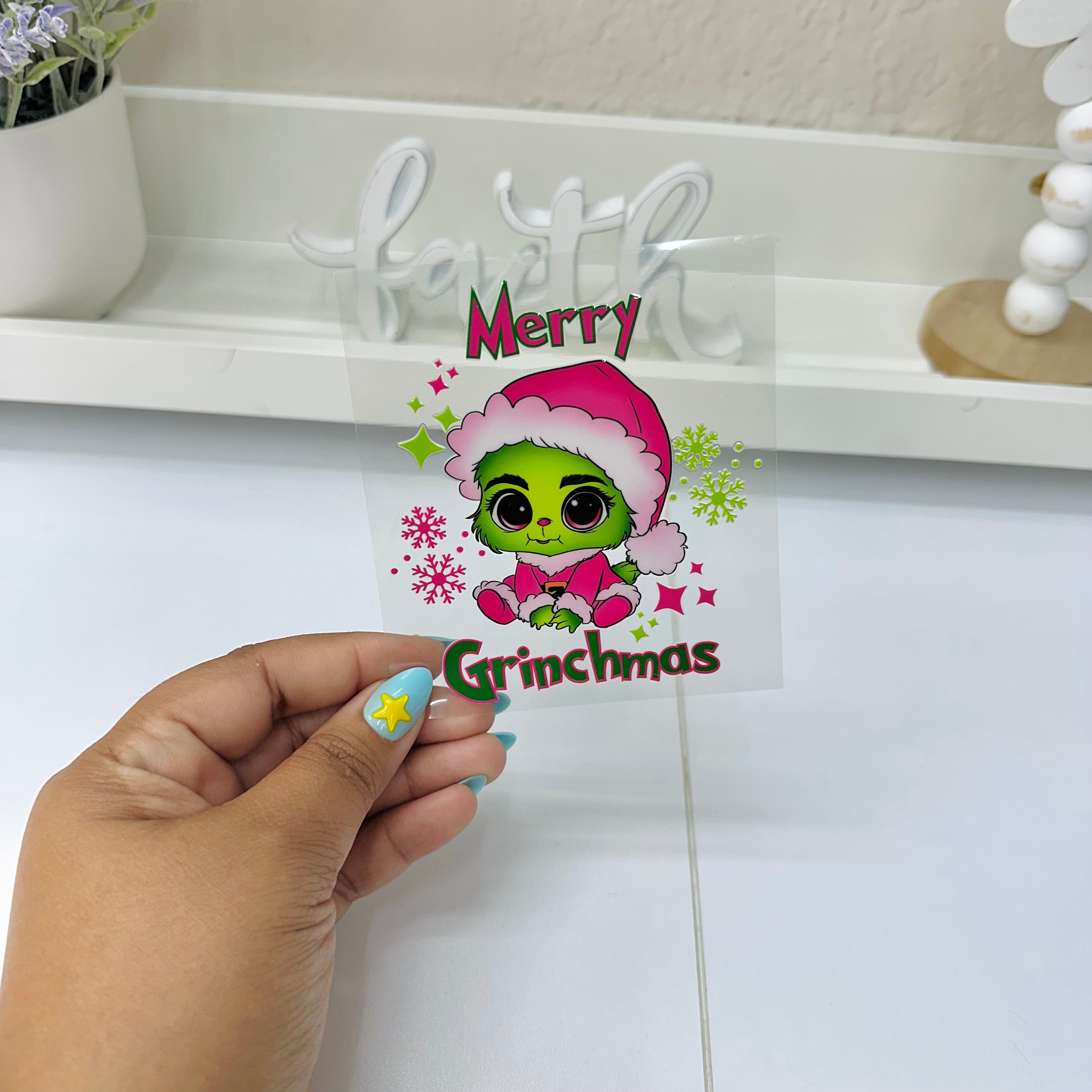 Grinchmas Bebé | Calcomanía UV DTF