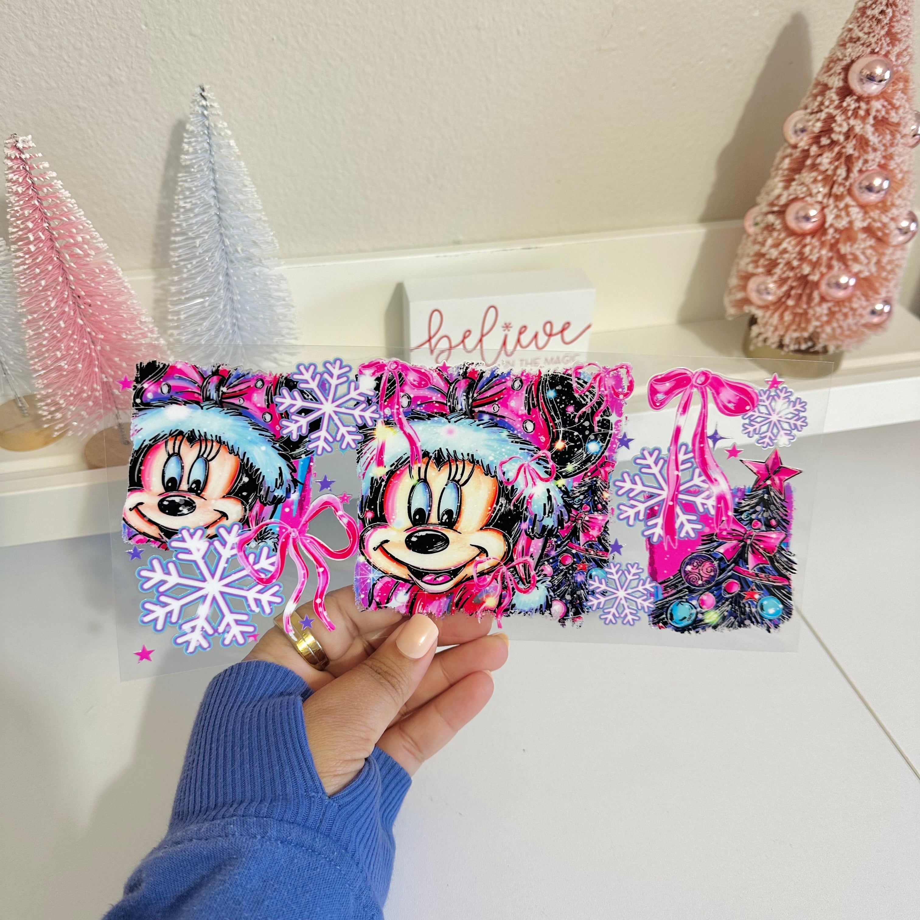 Christmas girl, mouse | UV DTF