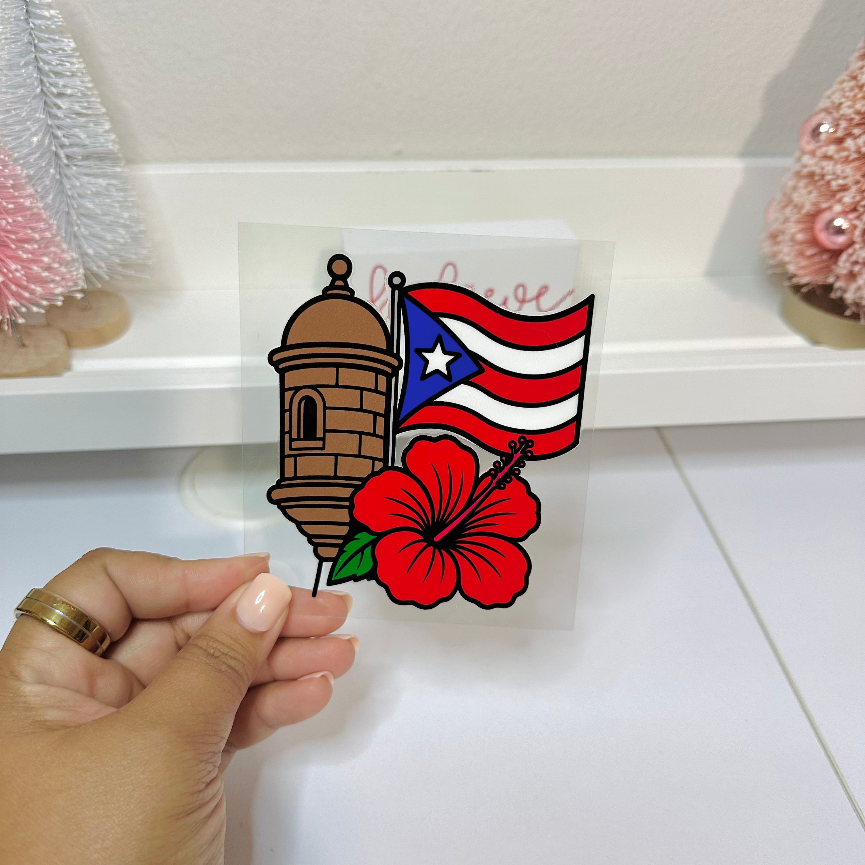PR Garita Flower | Calcomanía UV DTF