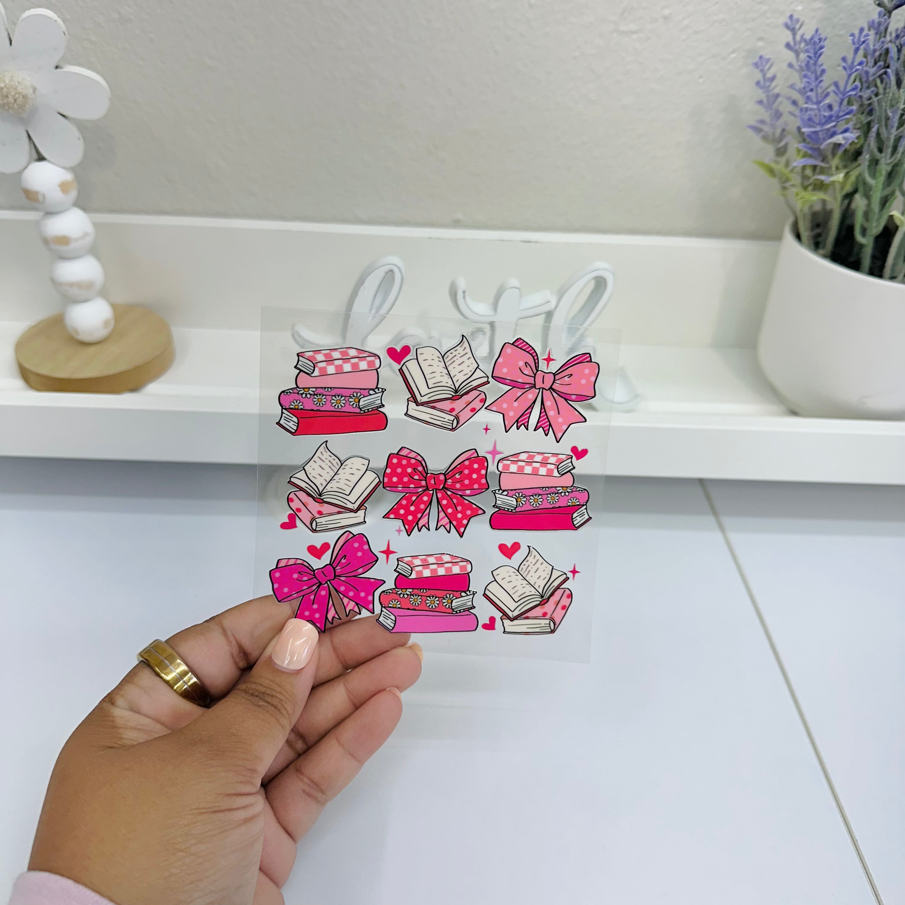 Book & Coquette| UV DTF Decal