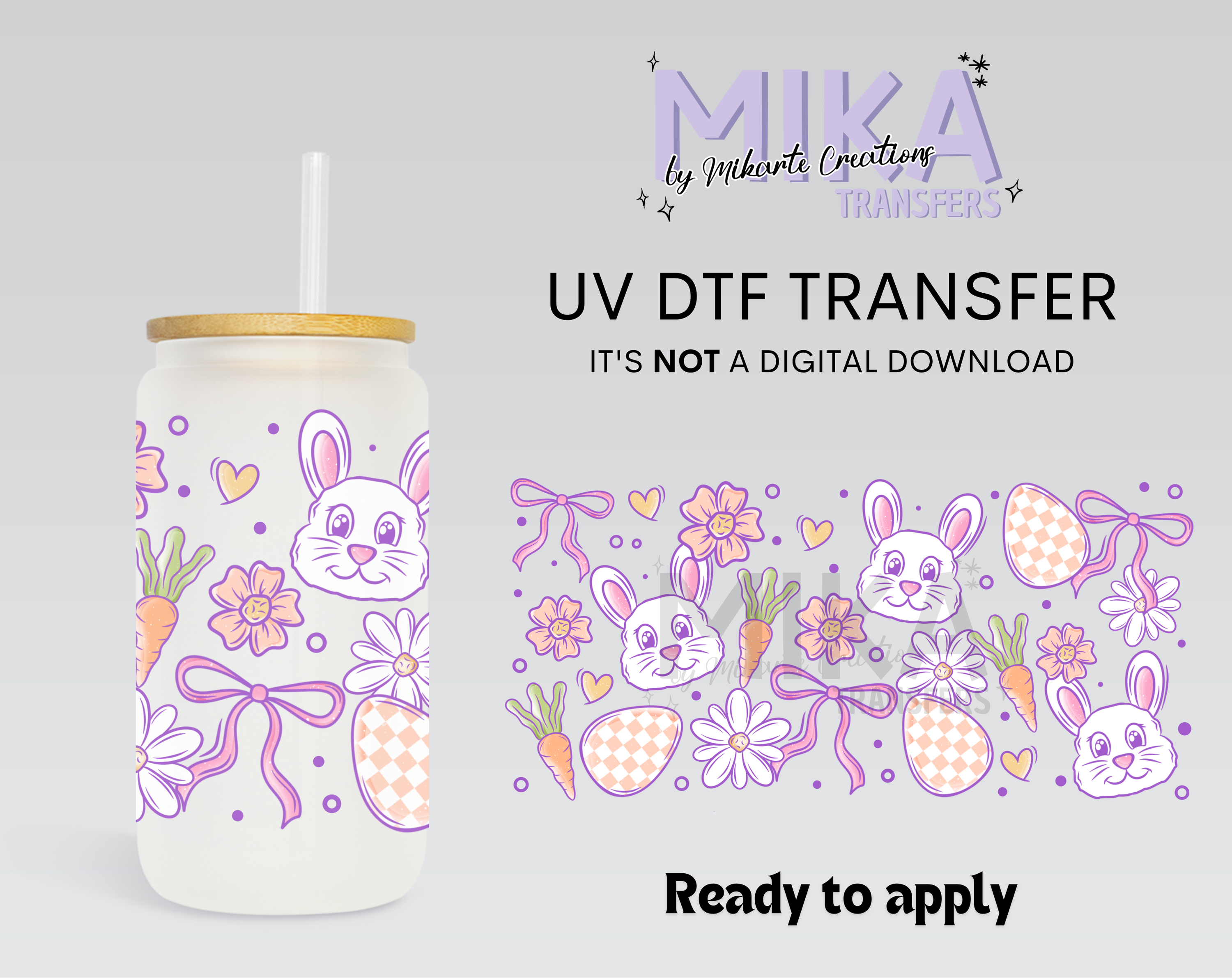 Pastel Bunny | UV DTF