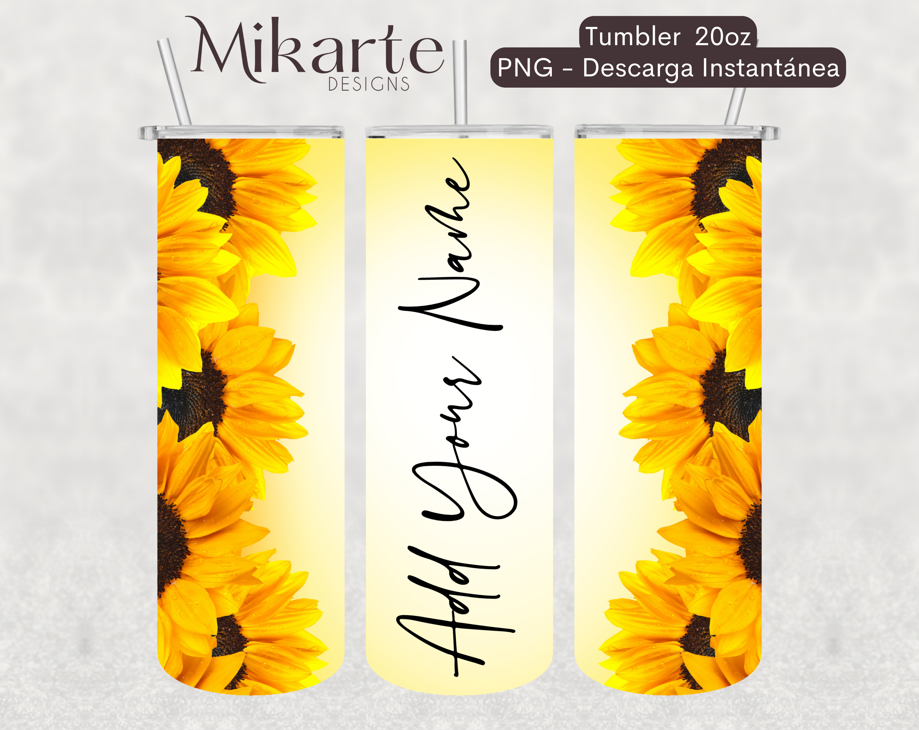 Girasol | Tumbler PNG Digital Design