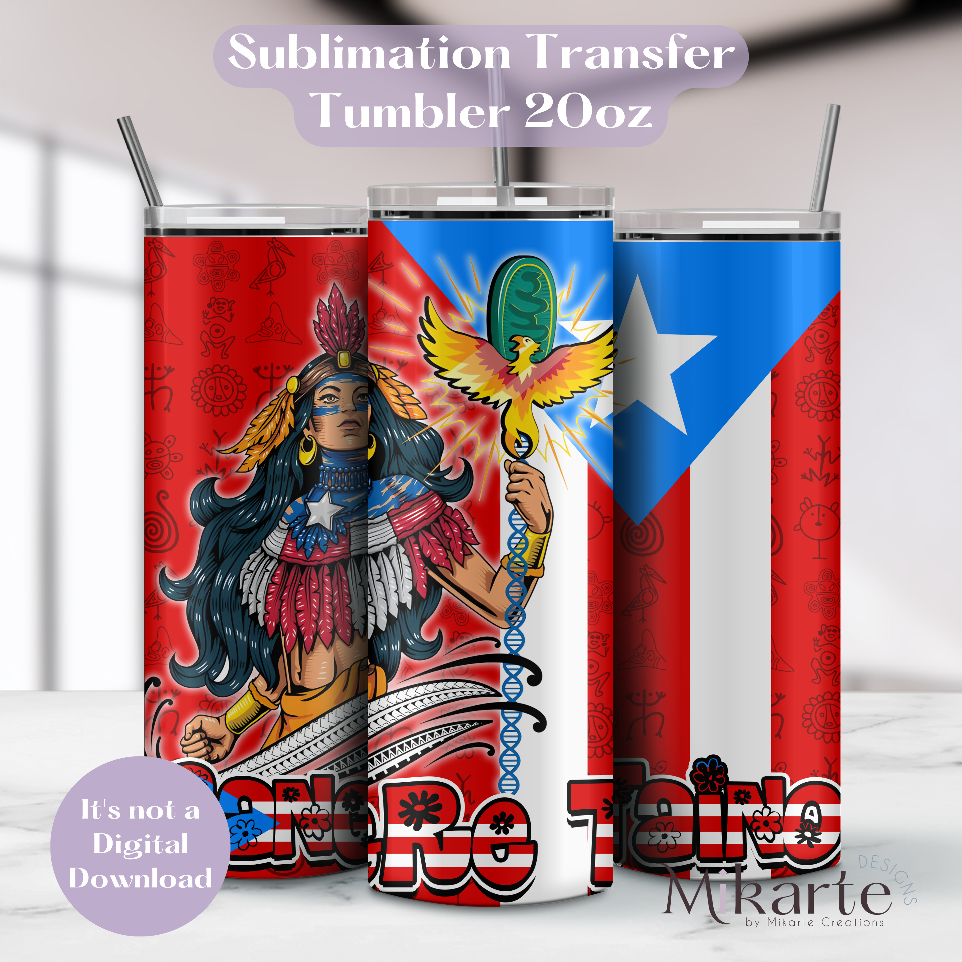 Sangre Taino - Tumbler Sublimation Transfer