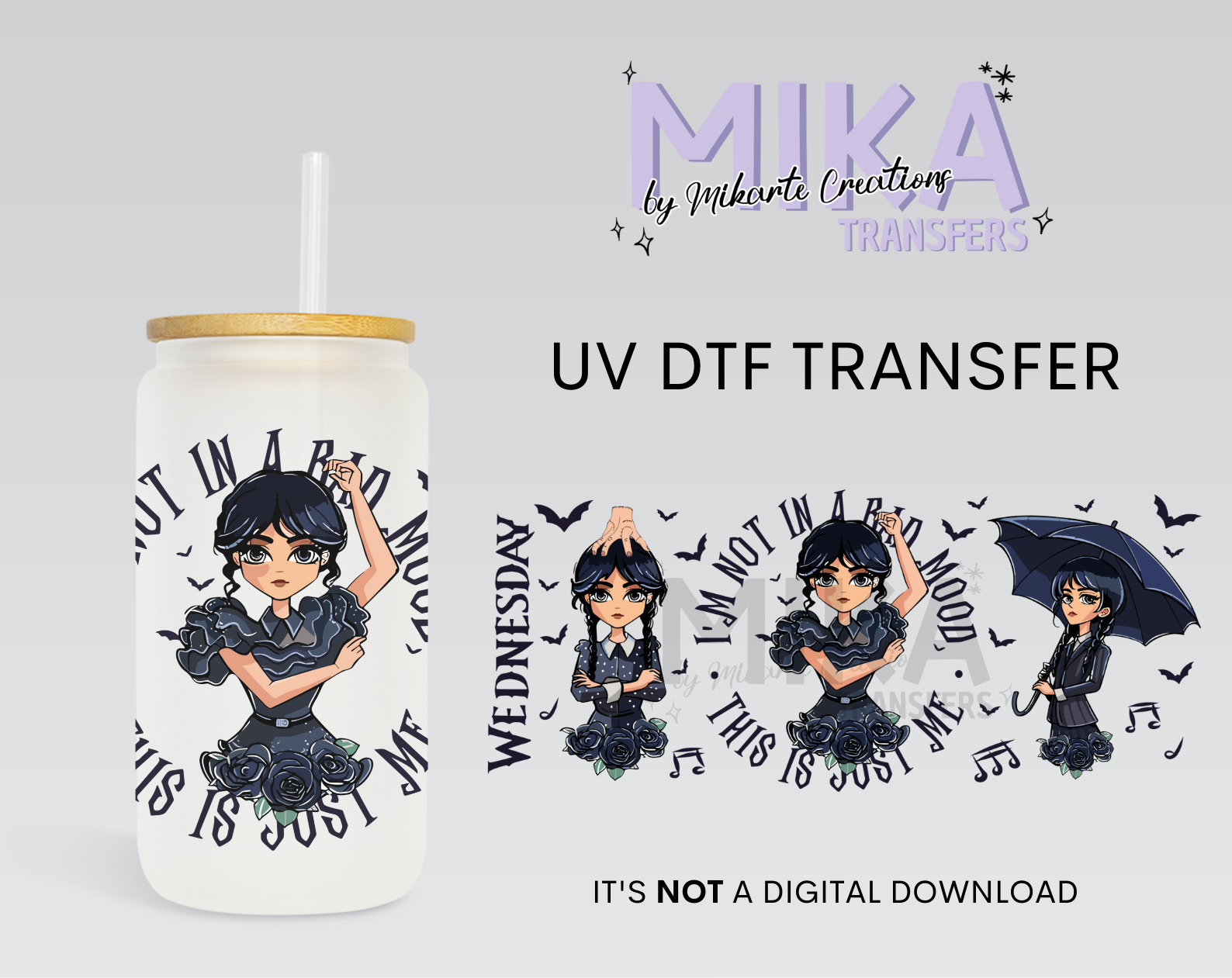 Wednesday Mood | UV DTF Wrap