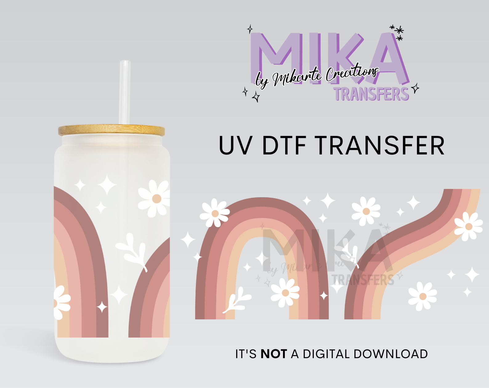 Retro Rainbow | UV DTF Wrap