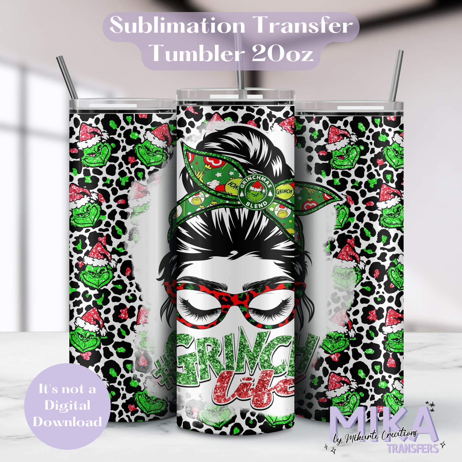 Grin Life | Tumbler Sublimation Transfer