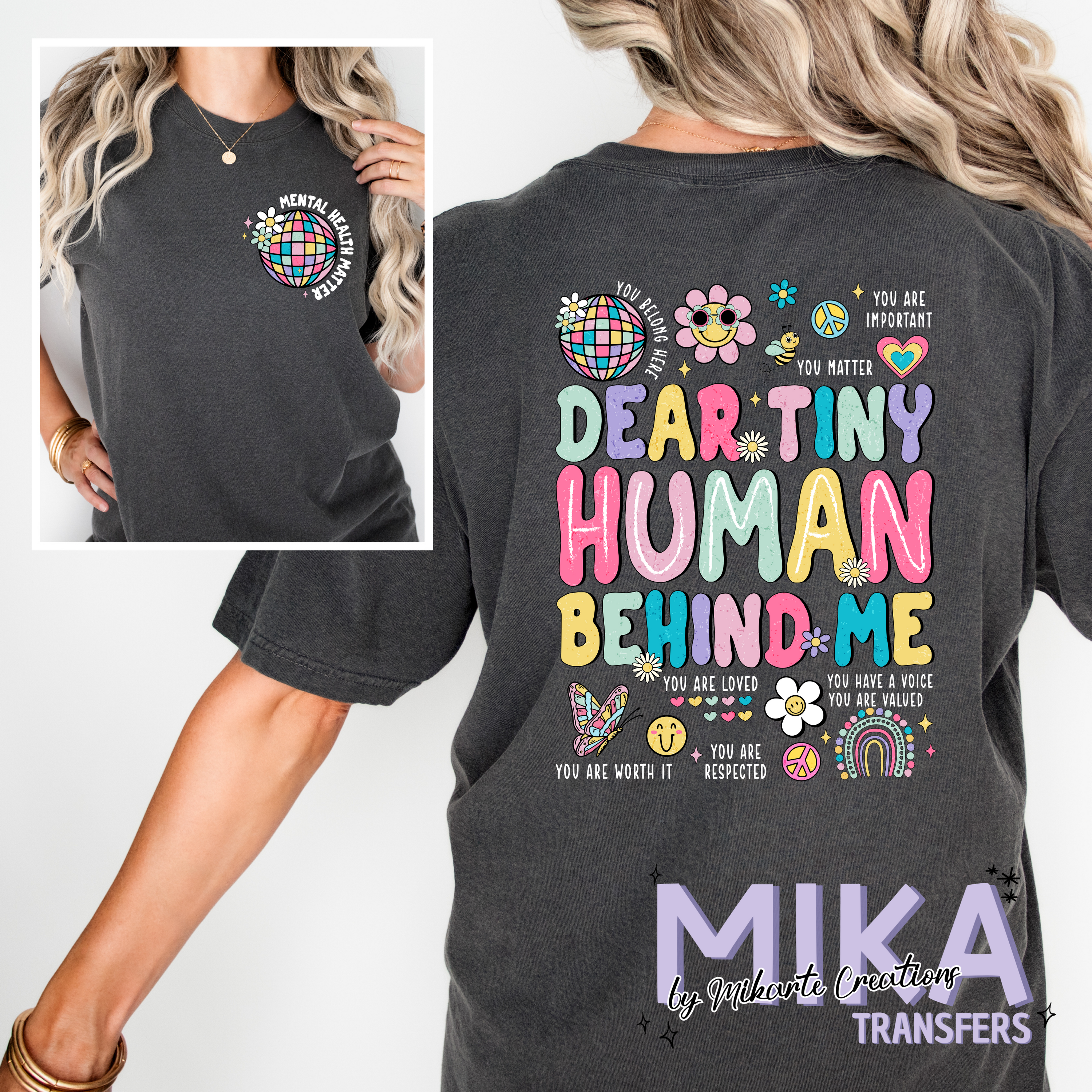 Dear Tiny Human Behind Me  | DTF Transfer