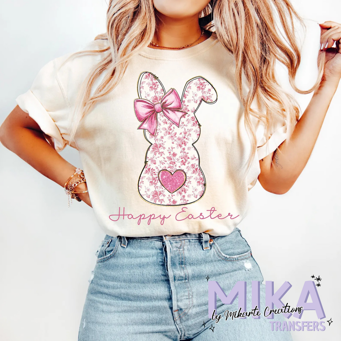 Happy Easter Bunny Pink | DTF Transfer