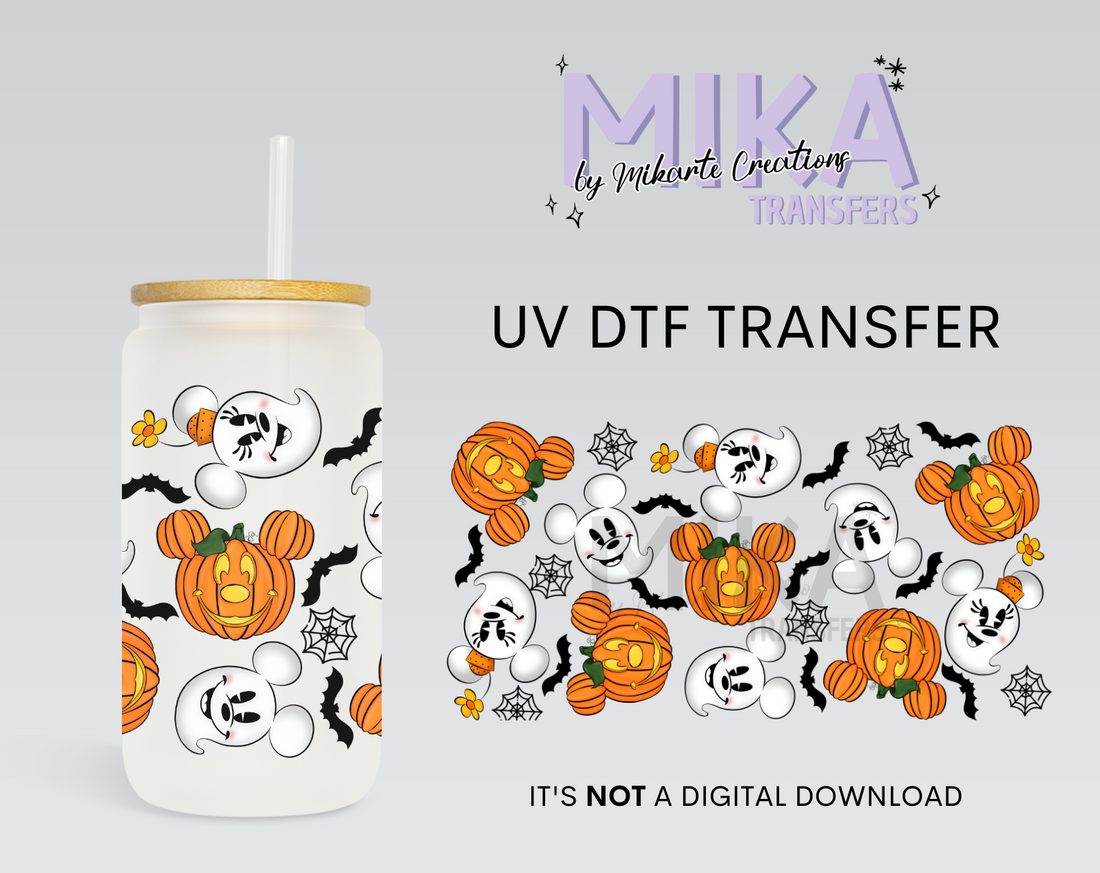 Pumpkins and ghosts | UV DTF Wrap