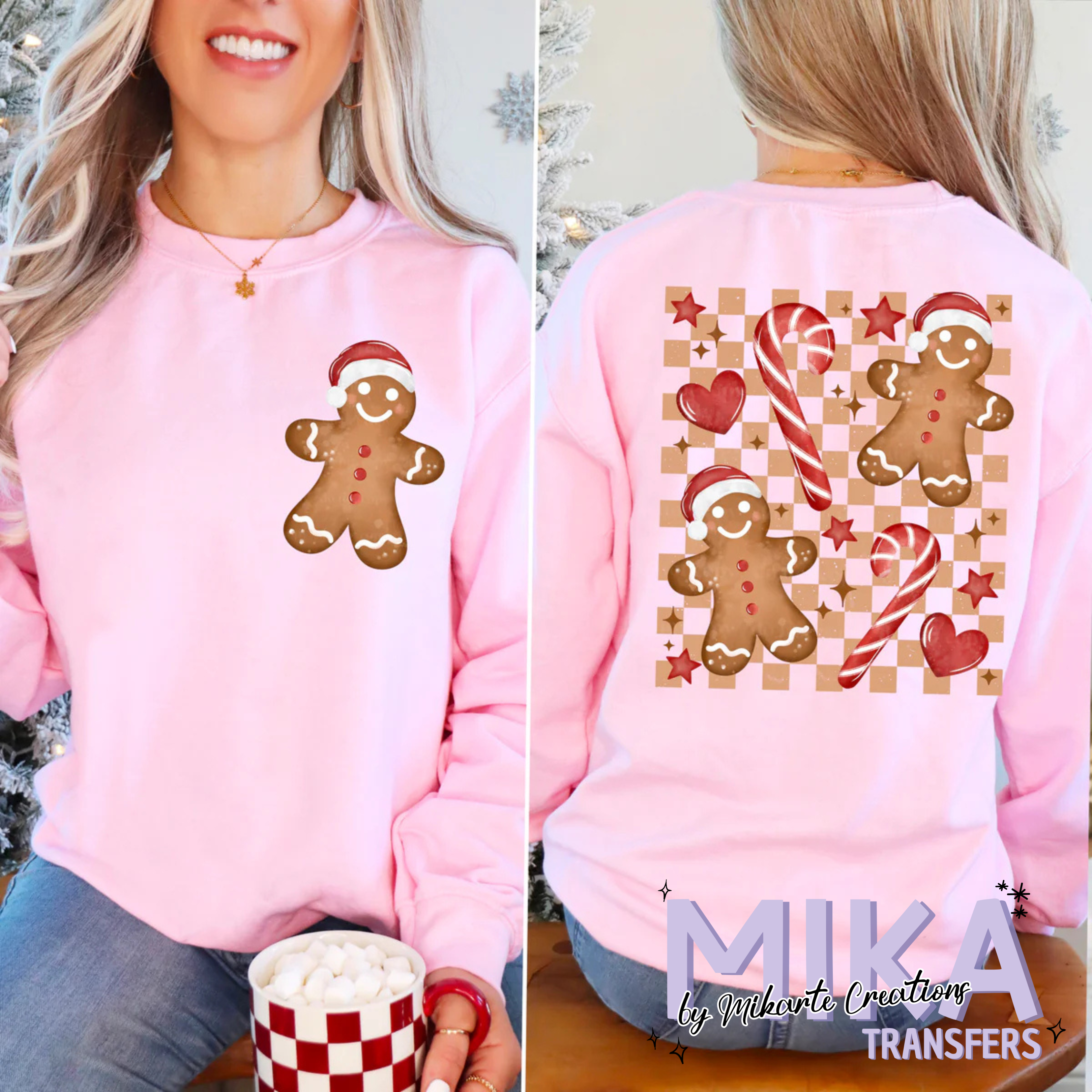 Gingerbread Checker | DTF Transfer