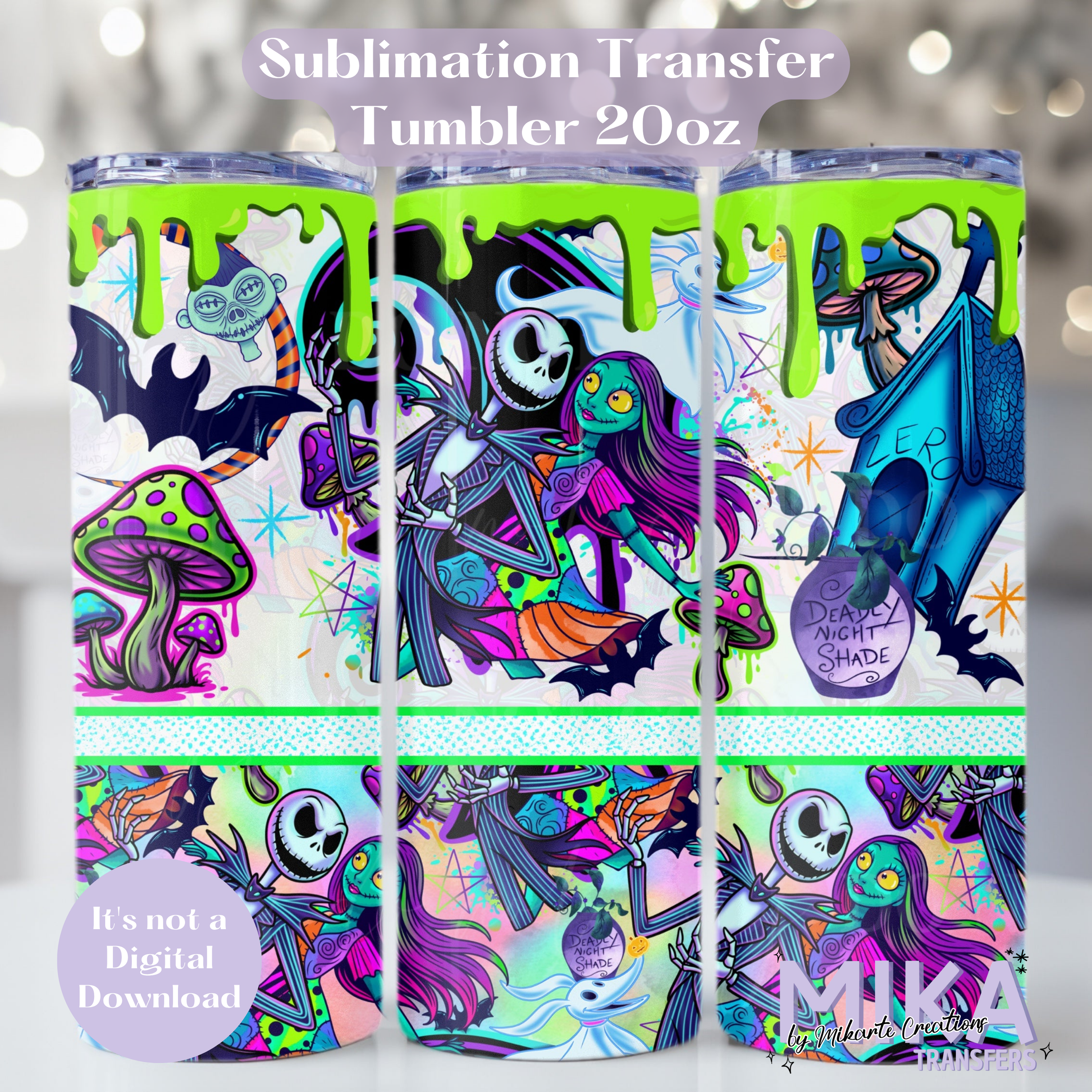 NBC neon | Tumbler Sublimation Transfer