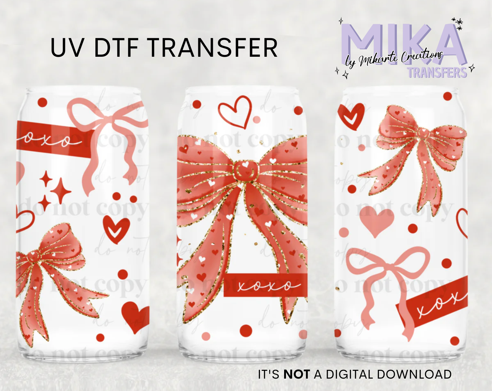 Xoxo Bow | UV DTF