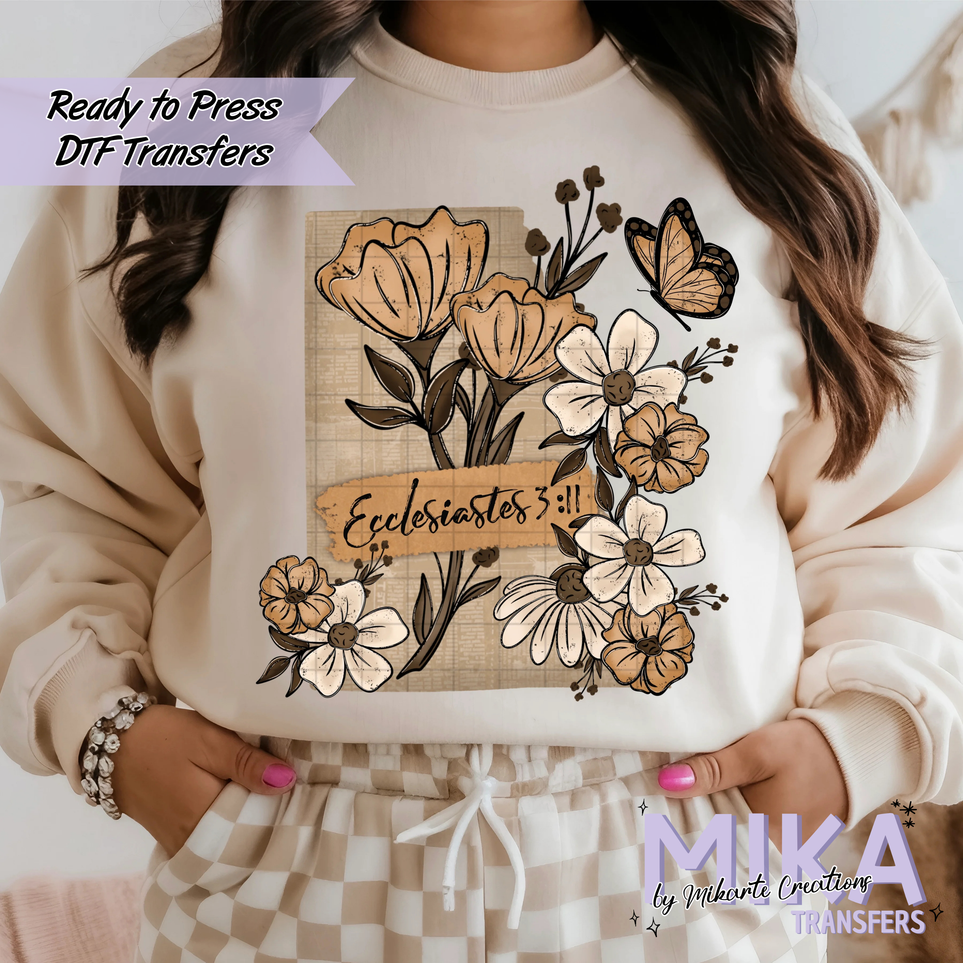 Ecclesiastes 3.11 Florals | DTF transfers