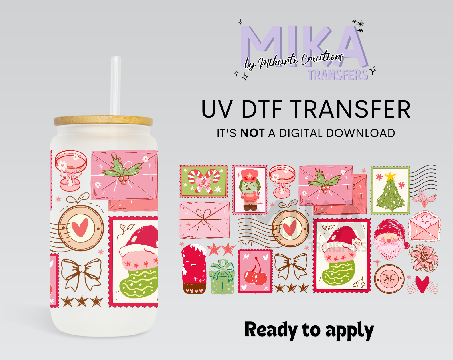 Retro Christmas Stamp | UV DTF
