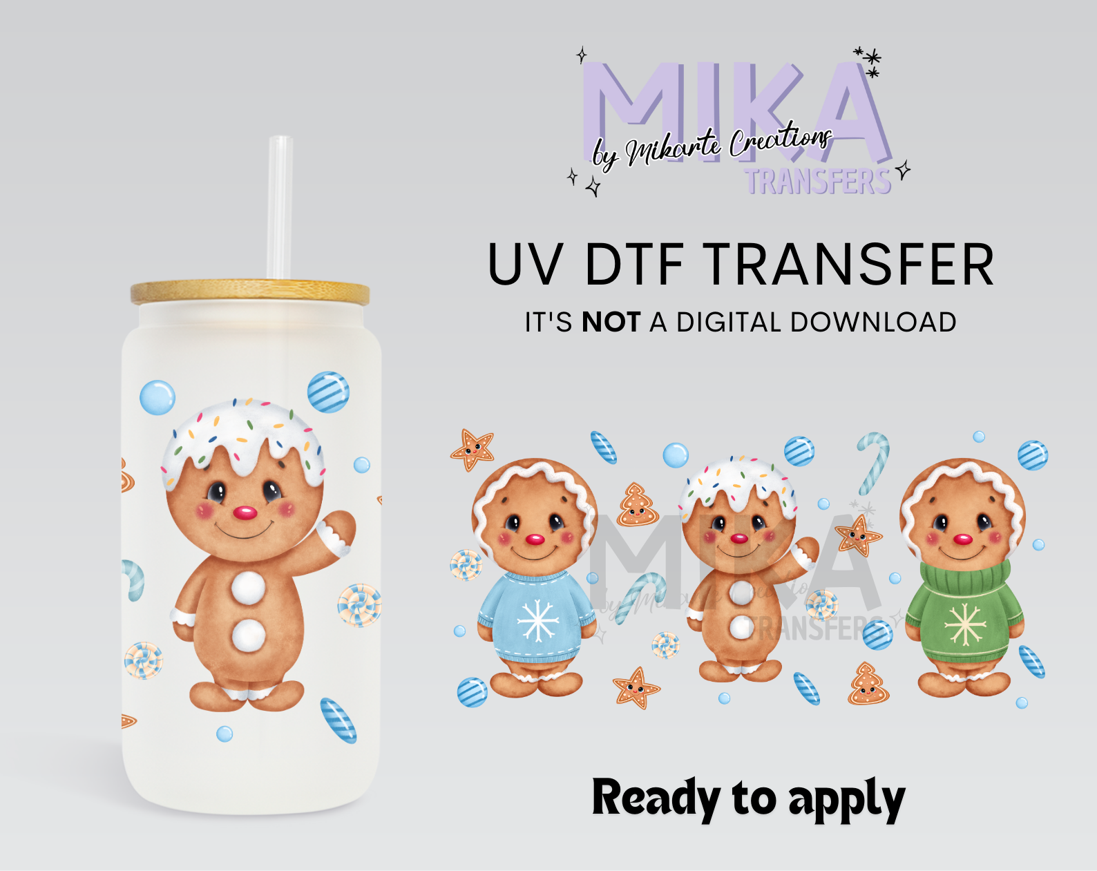Niño de galletas bonitas | UV DTF