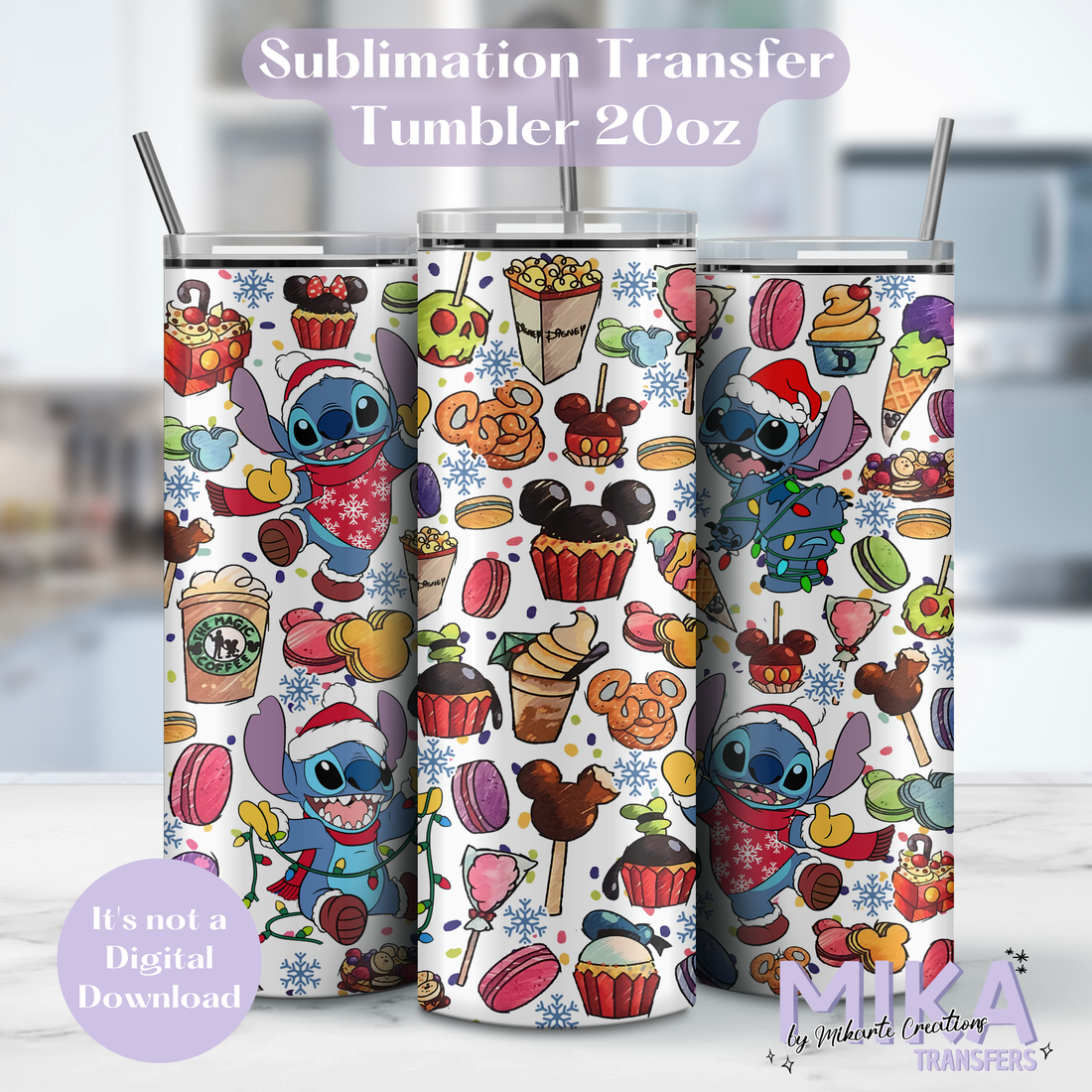 Alien Cartoon Christmas | Tumbler Sublimation Transfer