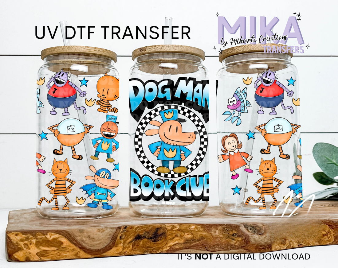 Dog Man Book Club | UV DTF