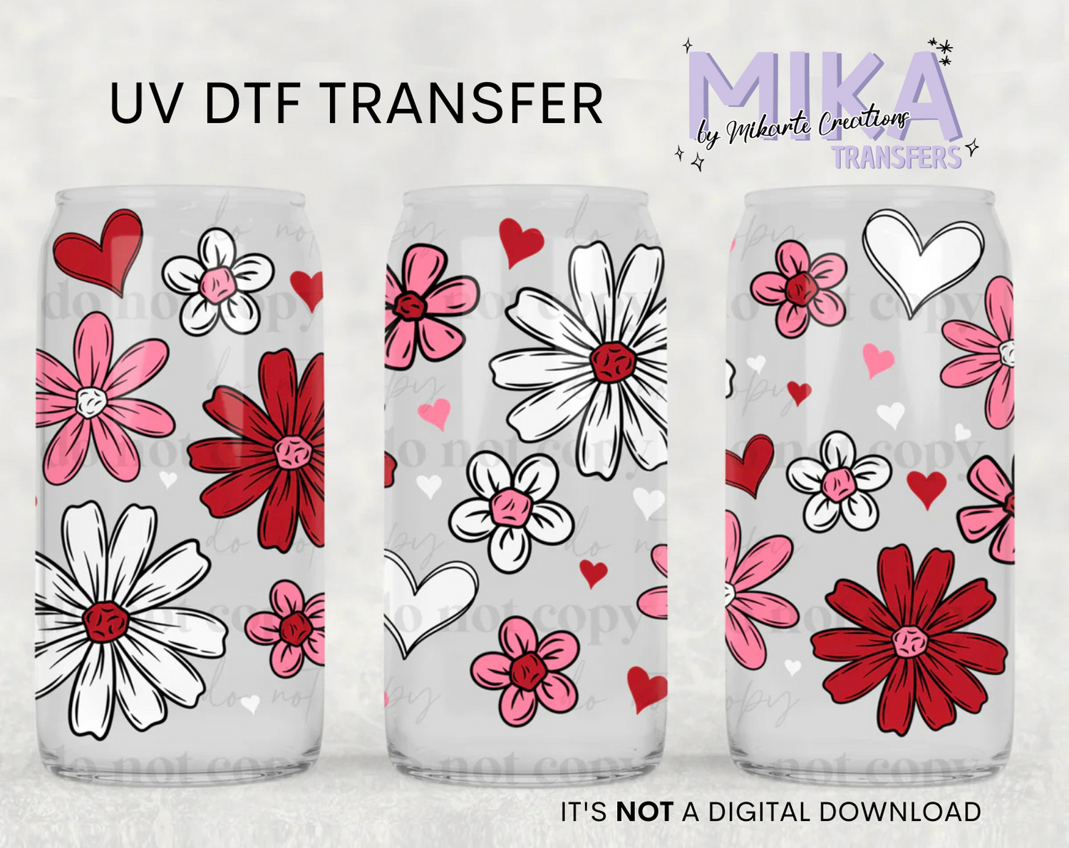 Valentines florals | UV DTF