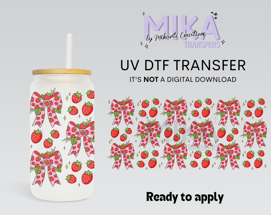 Strawberry Bows | UV DTF